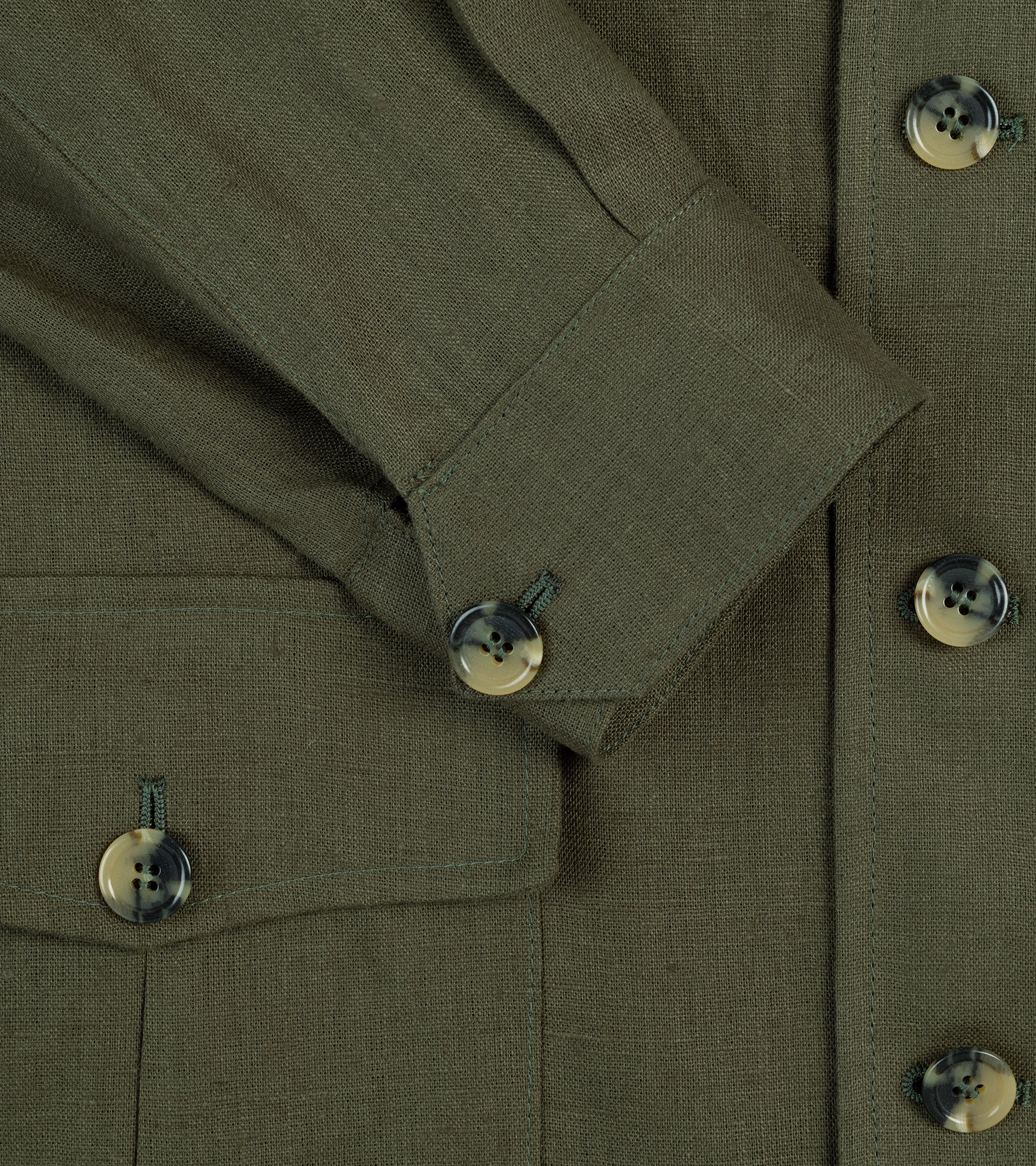 Justo Gimeno Linen Shooting Teba Jacket: Bay Green - Image 3