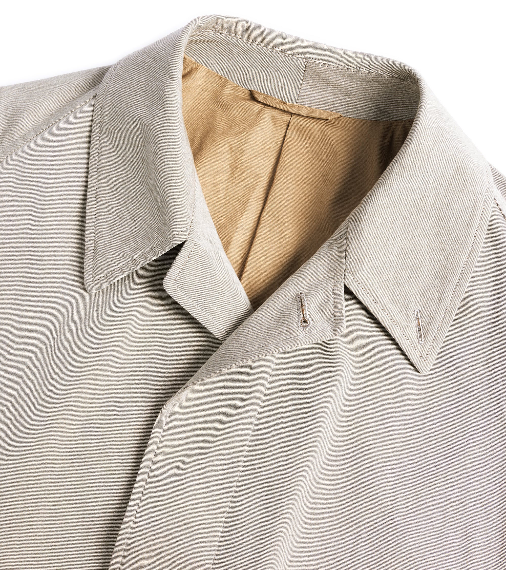 Kaptain Sunshine Cotton Gabardine Walker Coat: Taupe - Image 3