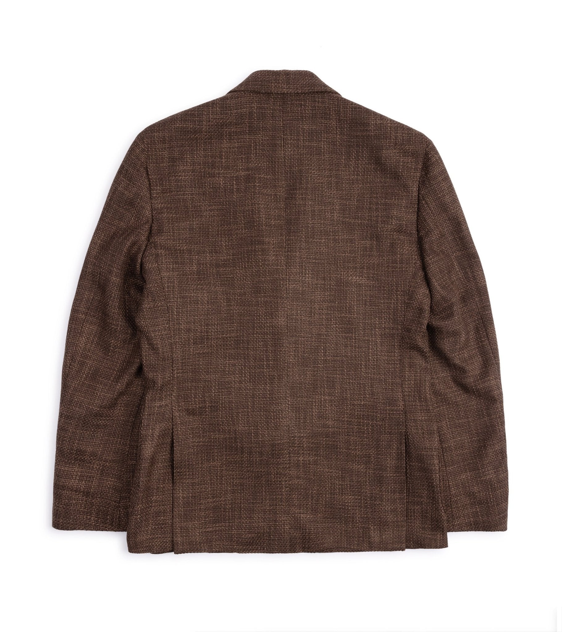Lardini Loro Piana Wool Cotton Silk Basketweave Jacket: Brown - Image 2