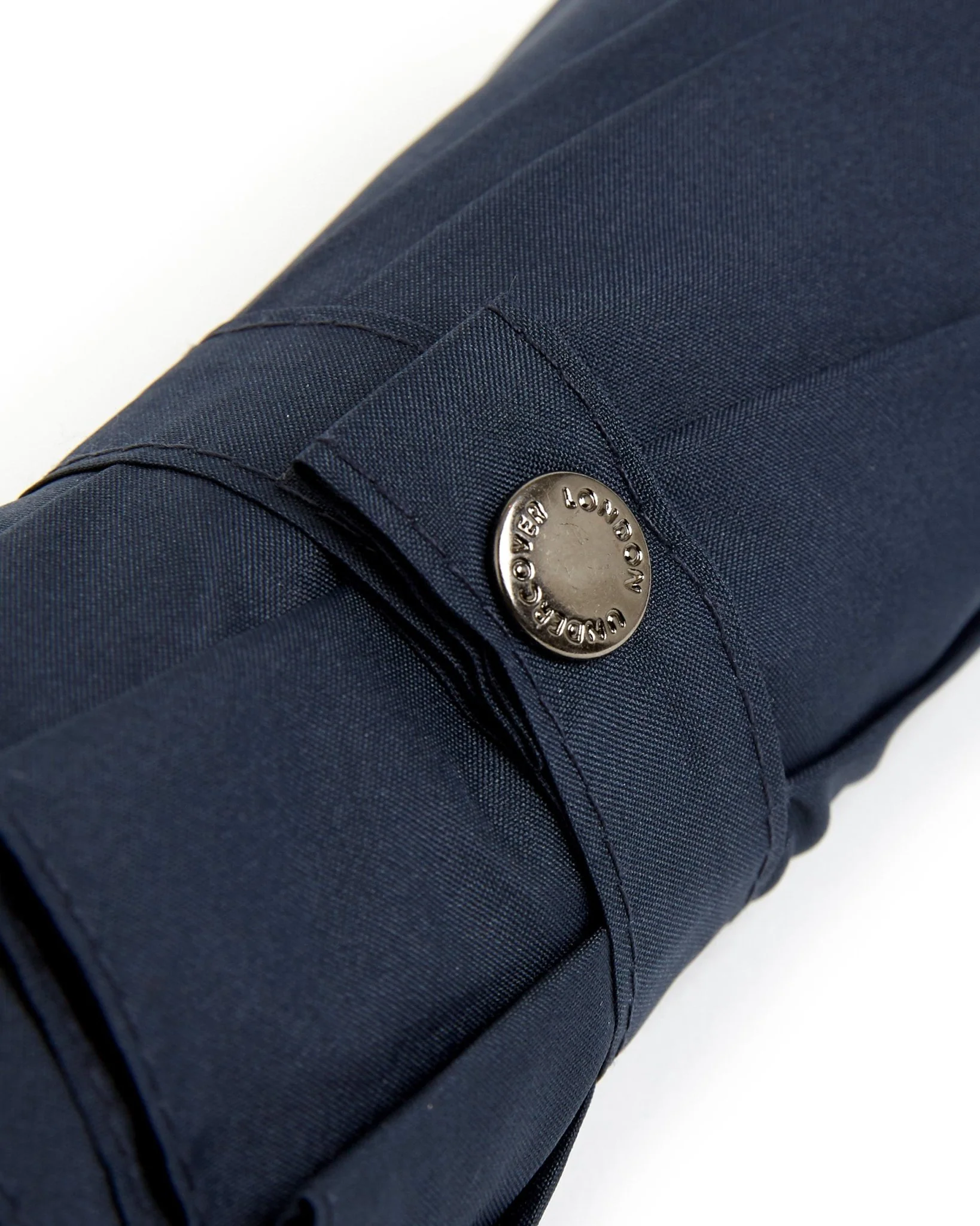 London Undercover Auto Push Button Compact Umbrella: Navy - Image 5