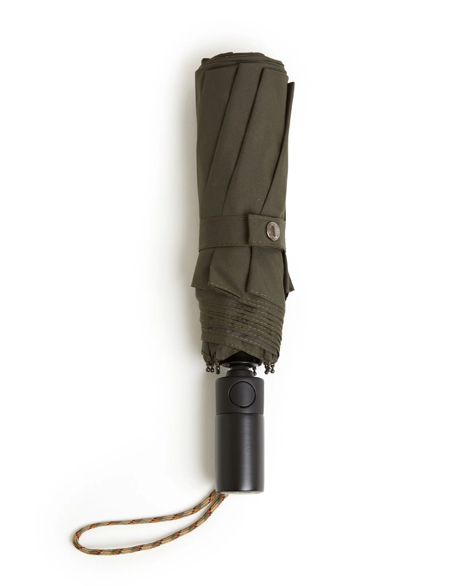 London Undercover Auto Push Button Compact Umbrella: Olive - Image 2