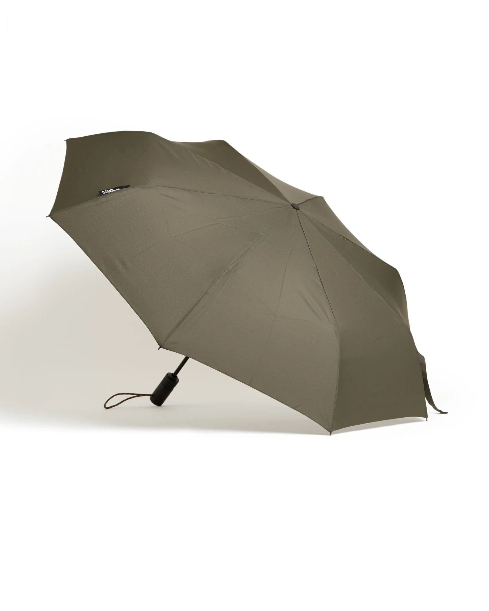 London Undercover Auto Push Button Compact Umbrella: Olive - Image 4