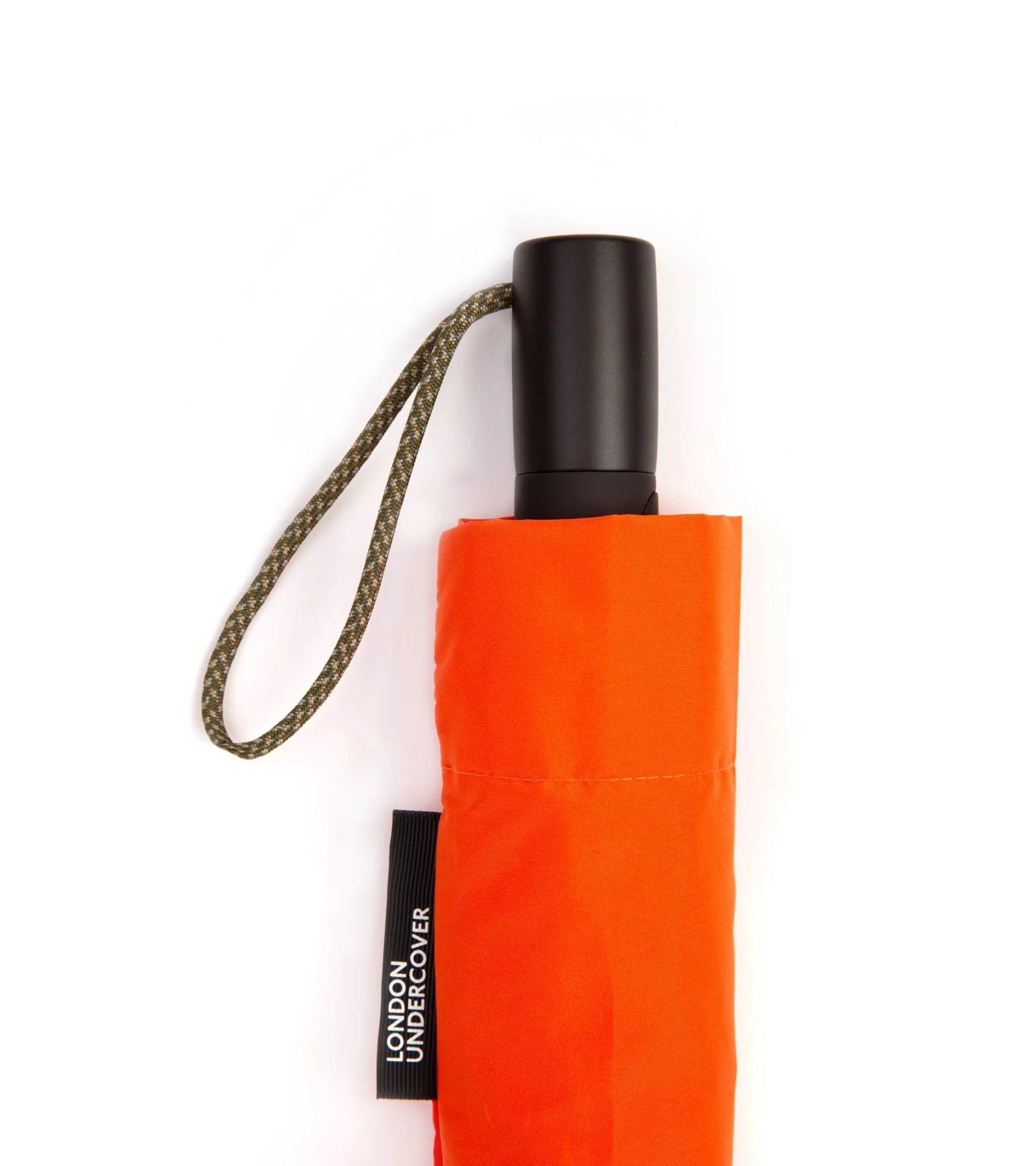 London Undercover Auto Push Button Compact Umbrella: Orange - Image 4