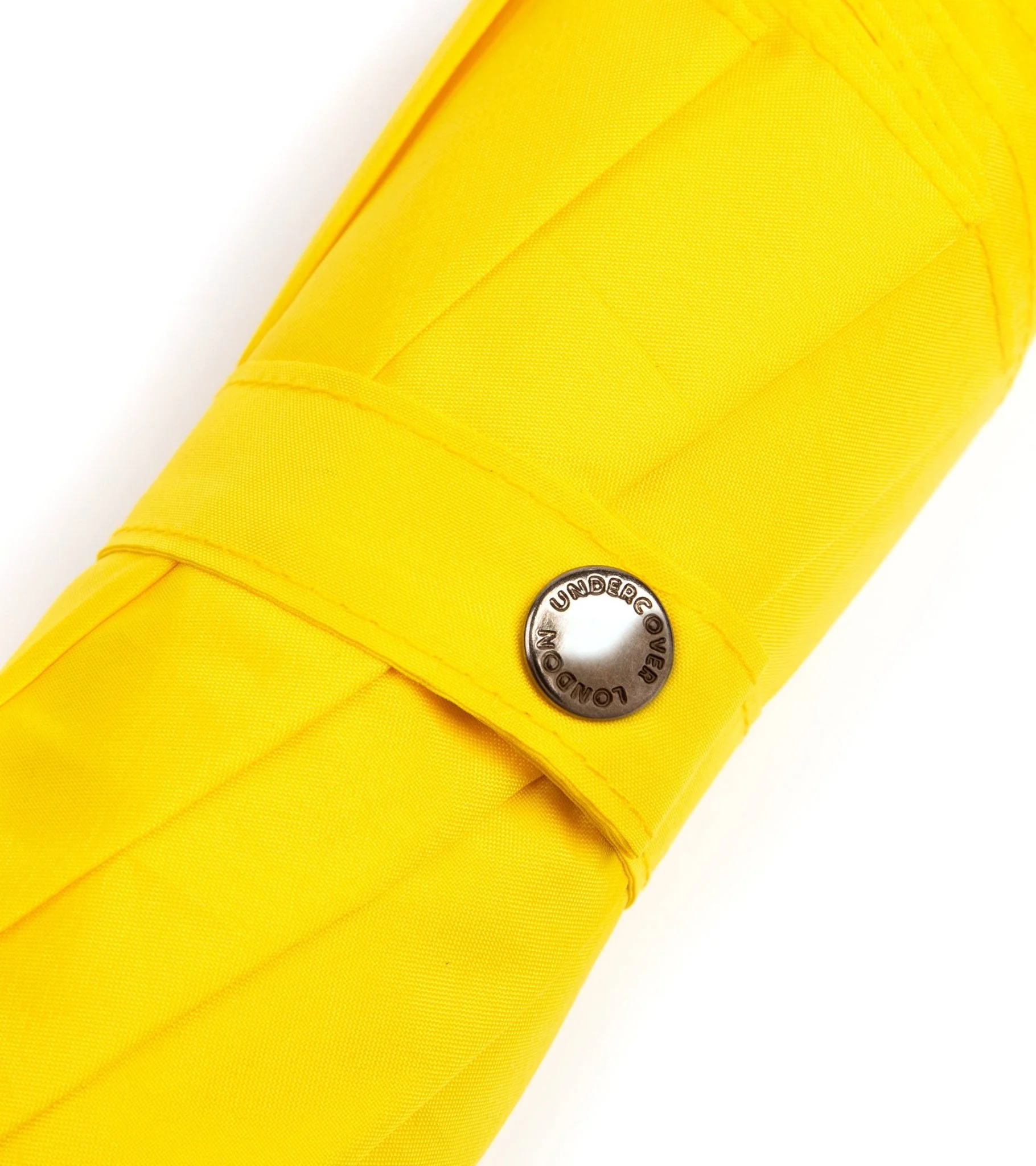 London Undercover Auto Push Button Compact Umbrella: Yellow - Image 3