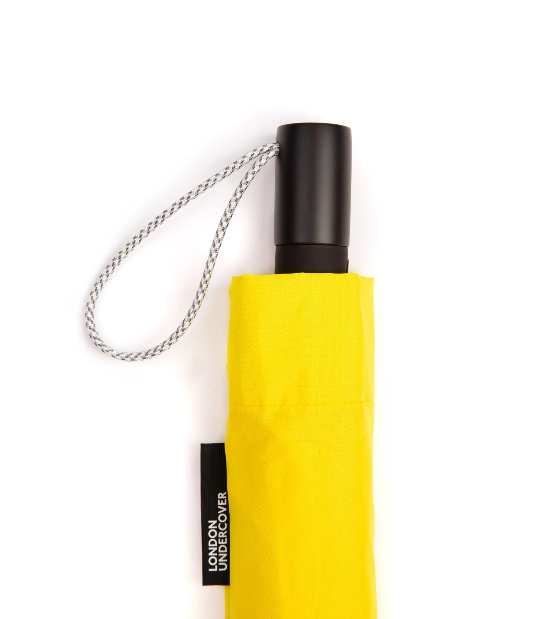 London Undercover Auto Push Button Compact Umbrella: Yellow - Image 4