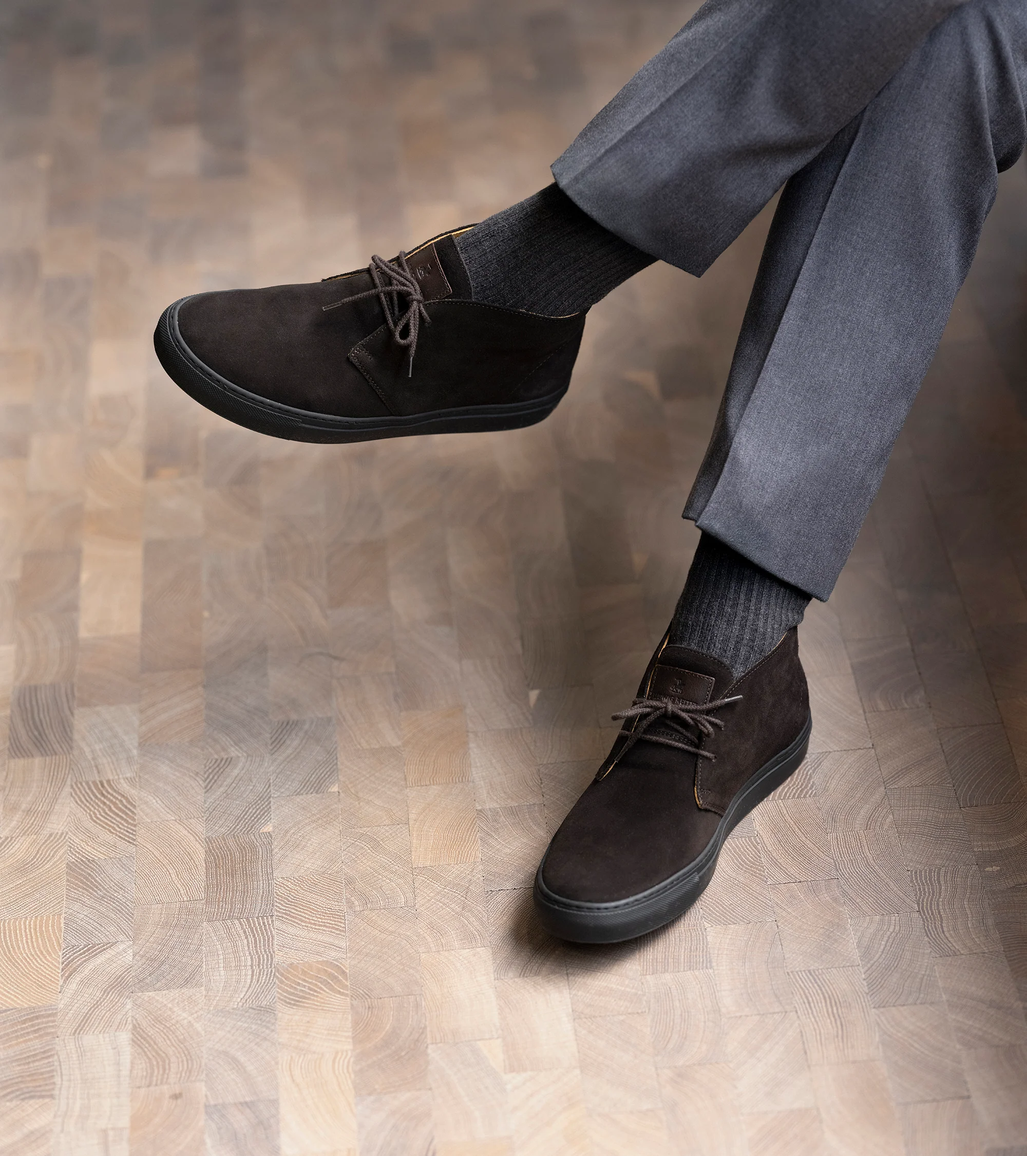 Ludwig Reiter for Trunk Adriatic Suede Chukka Boot: Umbra - Image 6