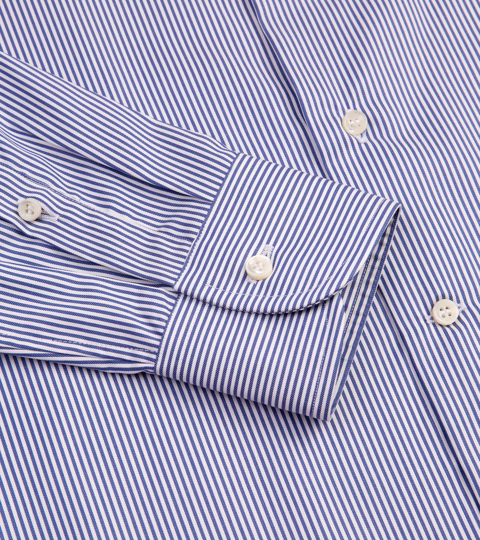 MCR Slim Twill Striped Shirt: Dark Blue - Image 3