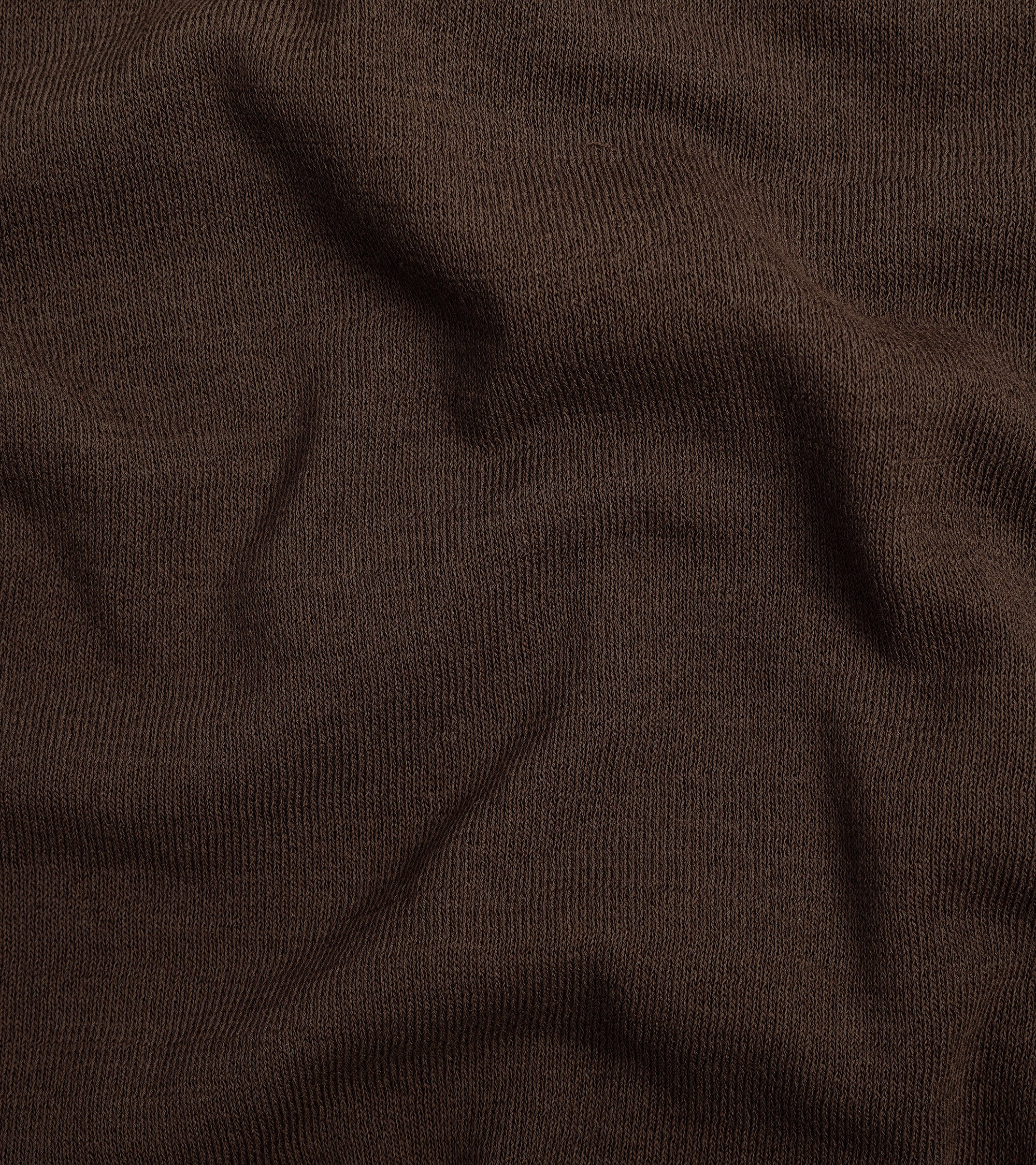 Mooncastle Ice Cotton Knit Open Collar Shirt: Brown - Image 3