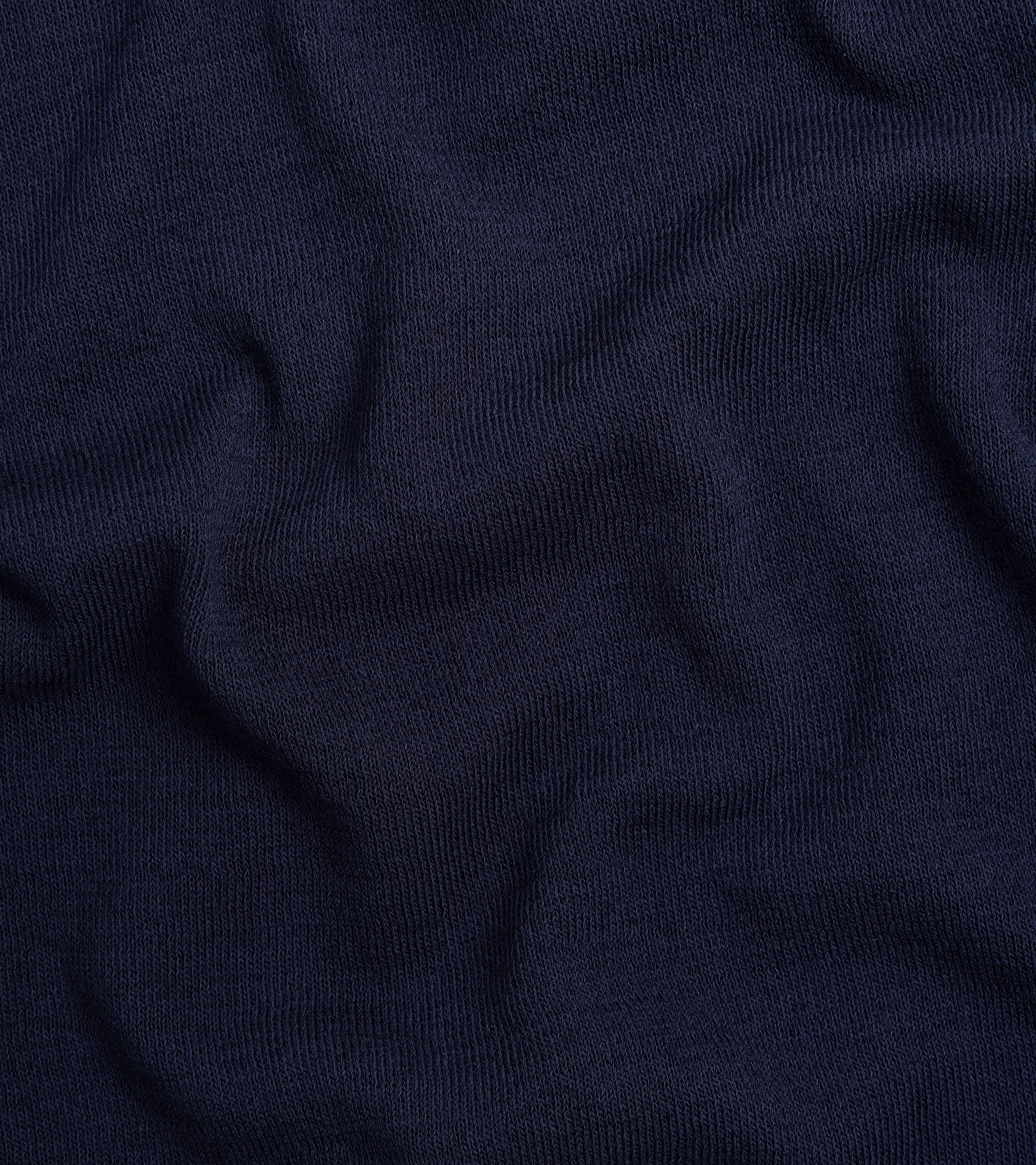 Mooncastle Ice Cotton Knit Open Collar Shirt: Navy - Image 3