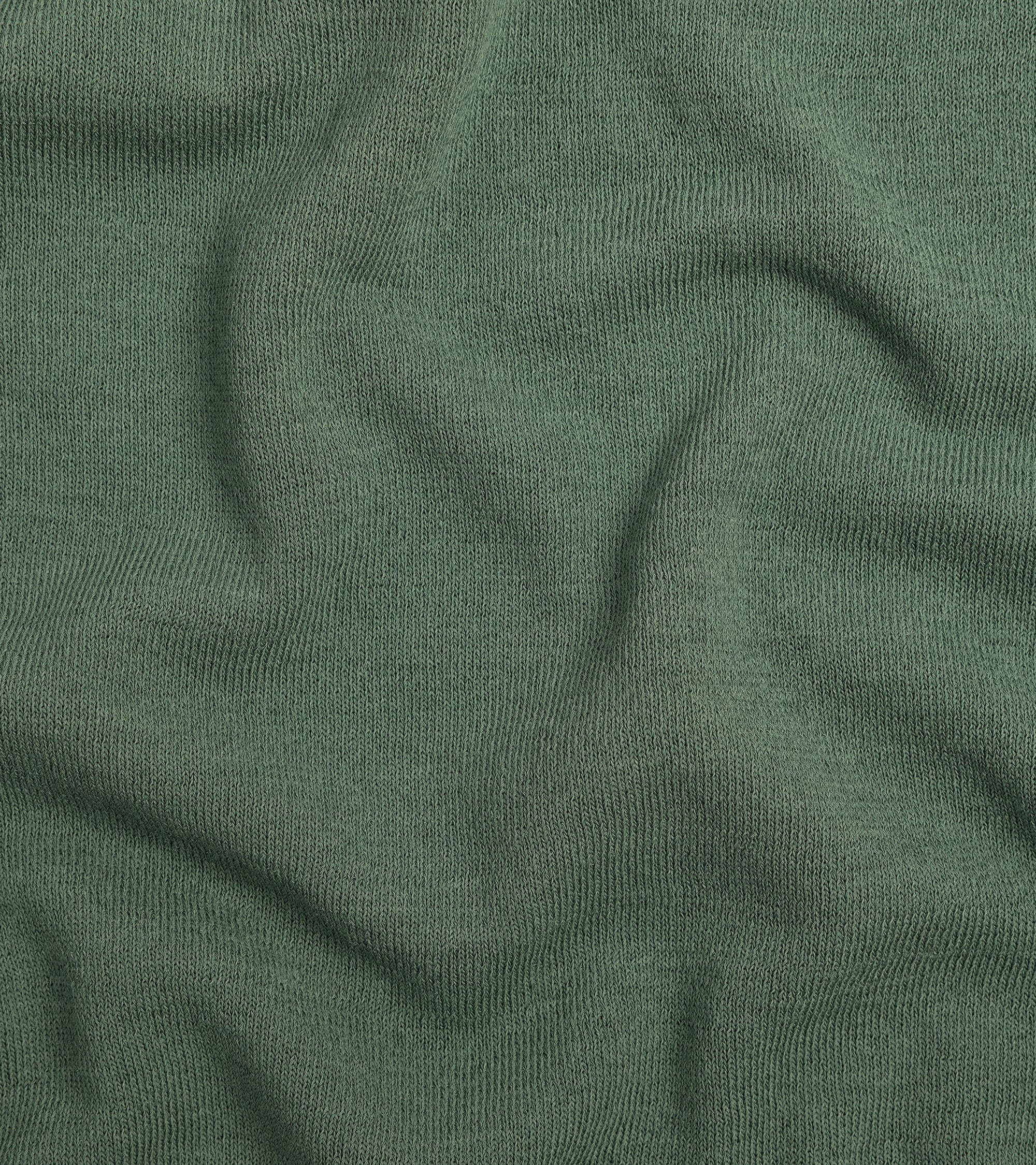Mooncastle Ice Cotton Knit Polo Shirt: Olive - Image 3
