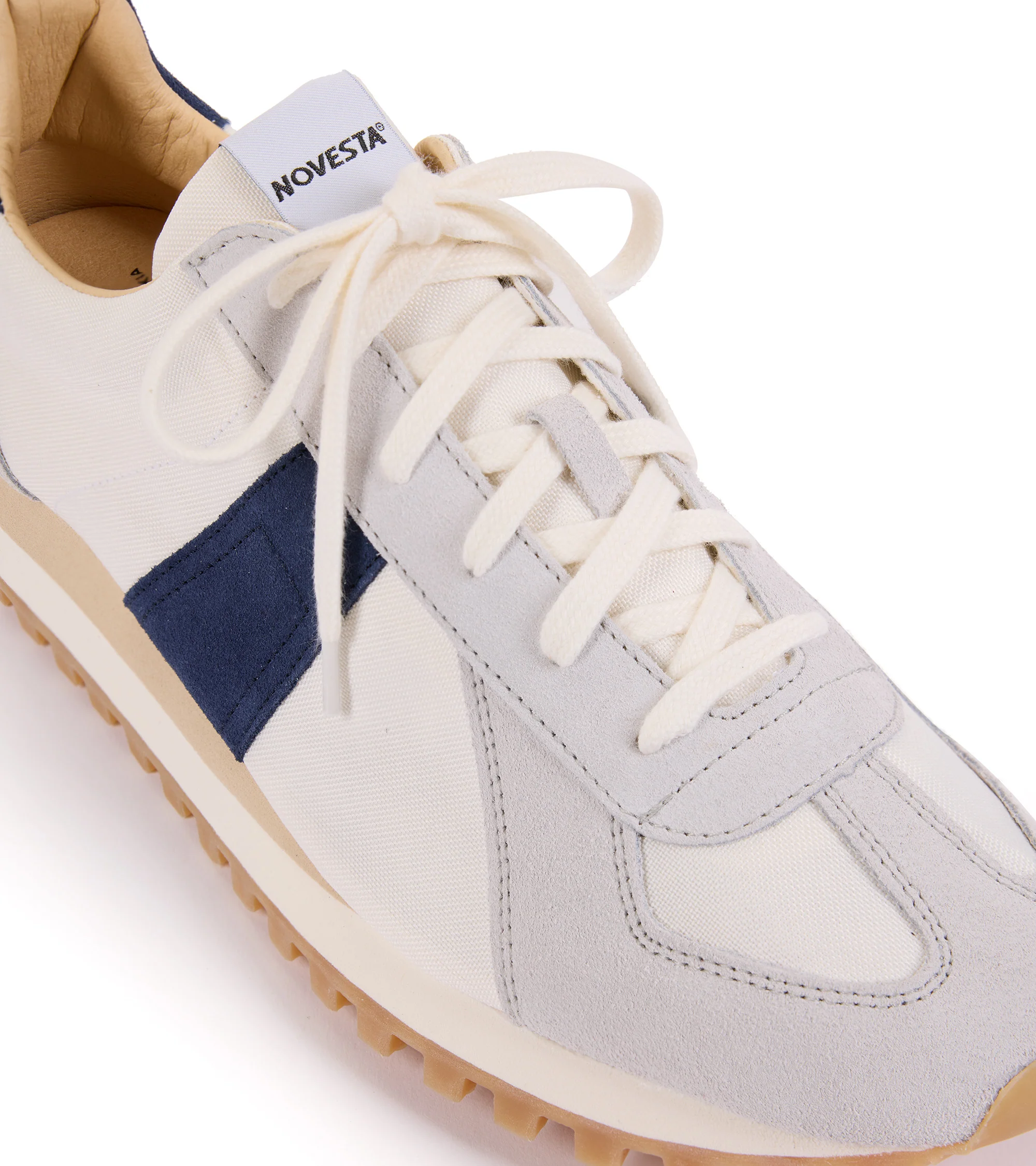 Novesta GAT Trail Sneaker: White/Navy - Image 3