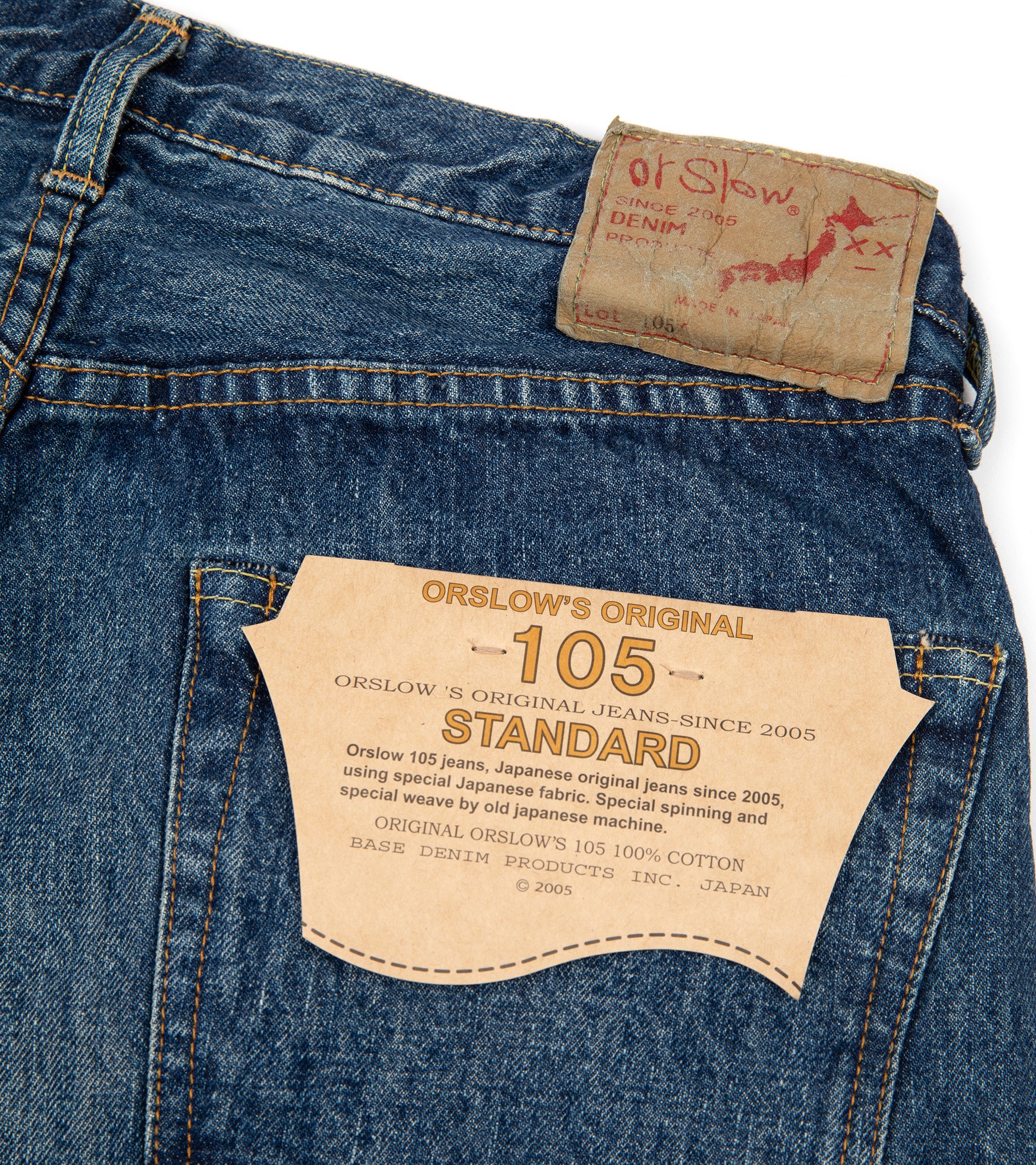 OrSlow 105 Standard Fit Selvedge Denim: 2 Year Wash - Image 5
