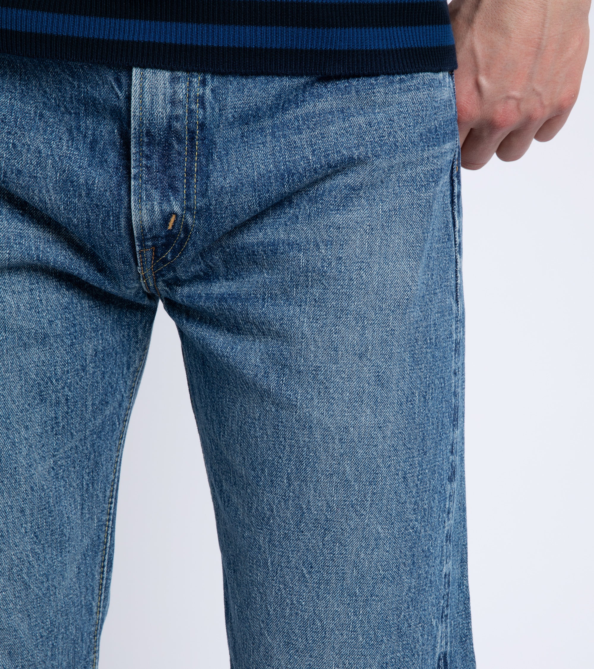 OrSlow 107 Ivy Fit Selvedge Denim: 2 Year Wash - Image 6