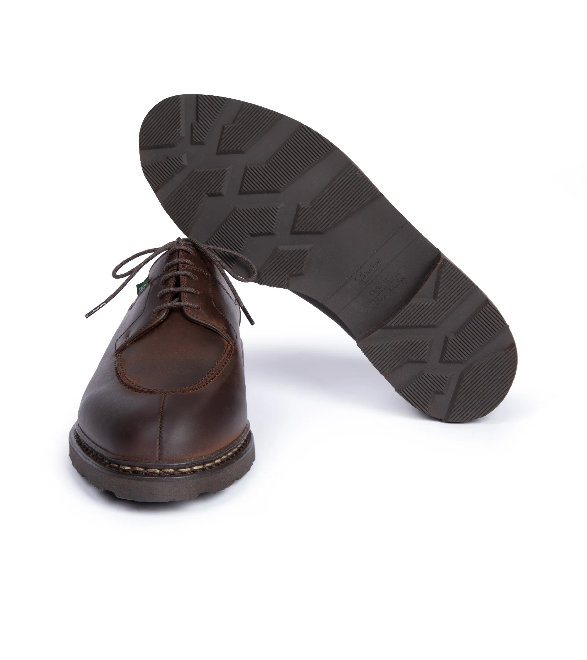 Paraboot Avignon Nubuck Shoe: Dark Brown - Image 3