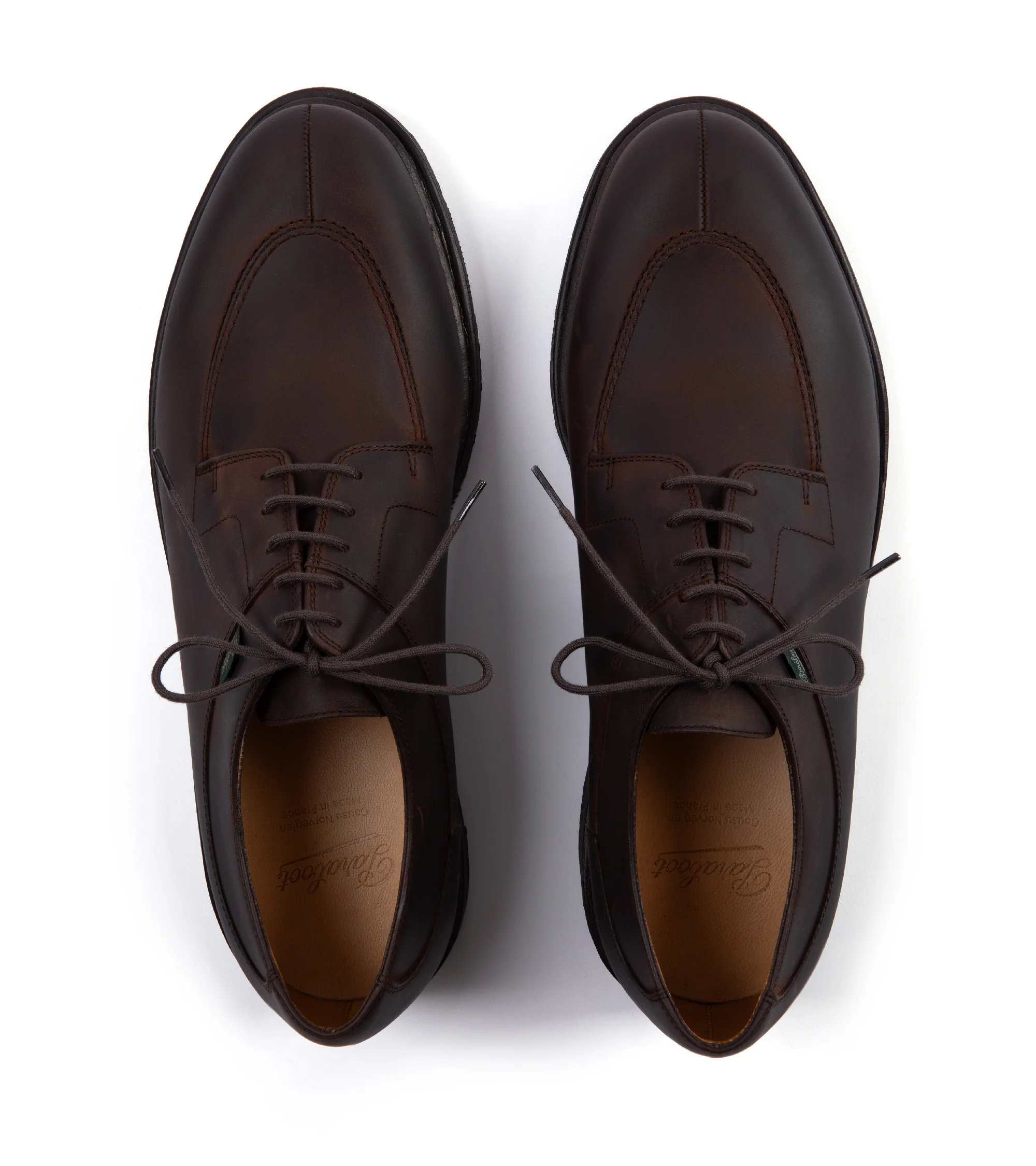Paraboot Avignon Nubuck Shoe: Dark Brown - Image 5