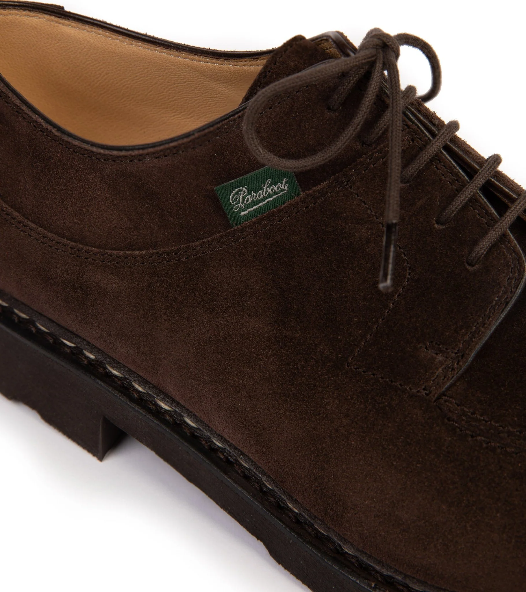 Paraboot Avignon Suede Shoe: Dark Brown - Image 4