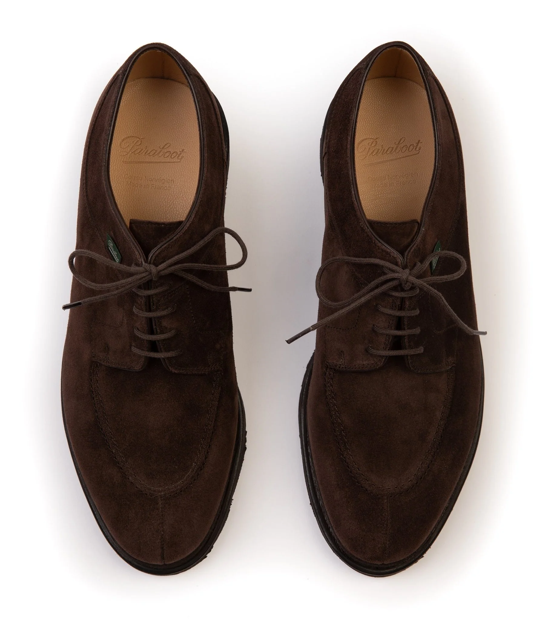 Paraboot Avignon Suede Shoe: Dark Brown - Image 5