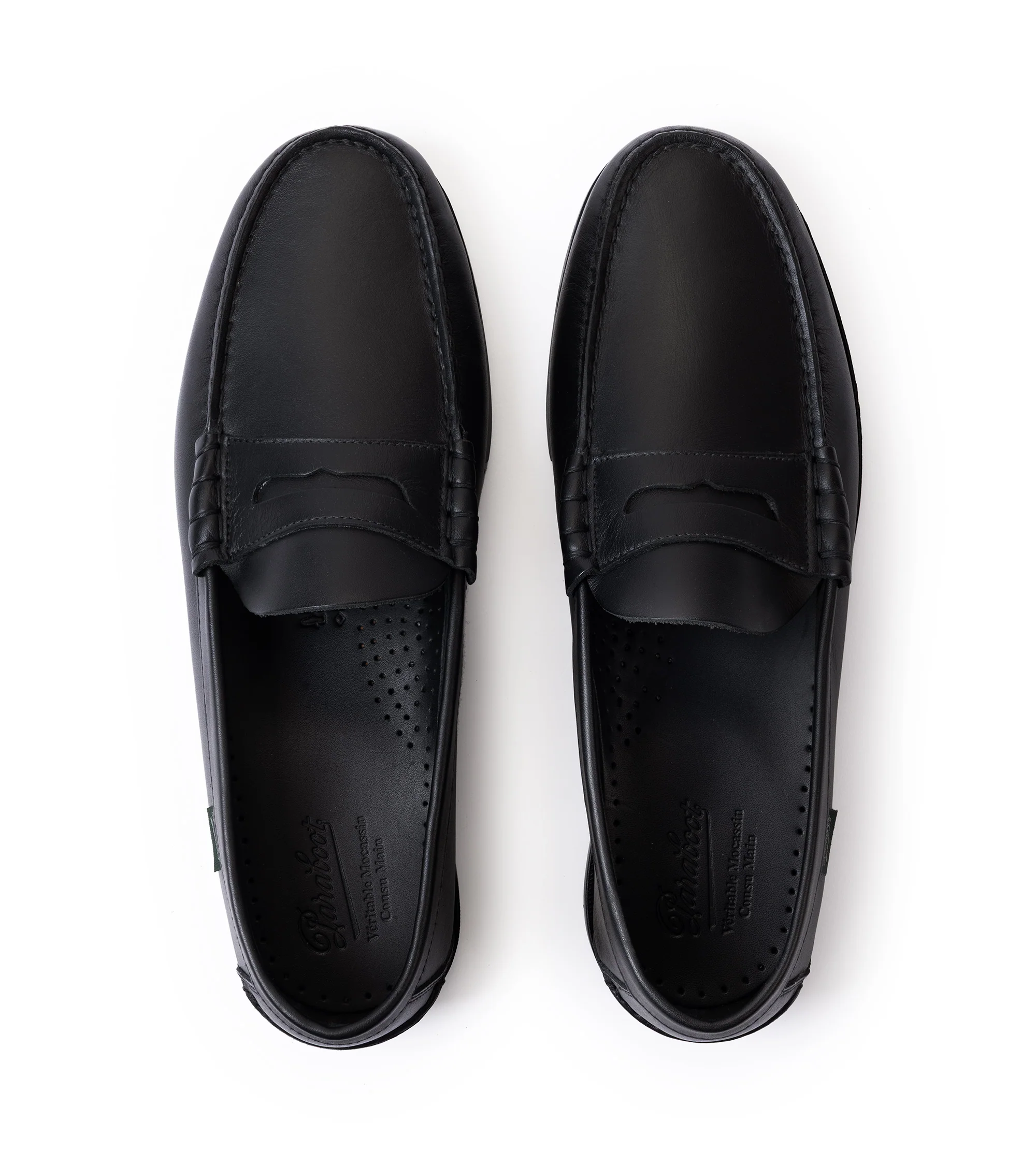 Paraboot Coraux Leather Loafer: Black - Image 5