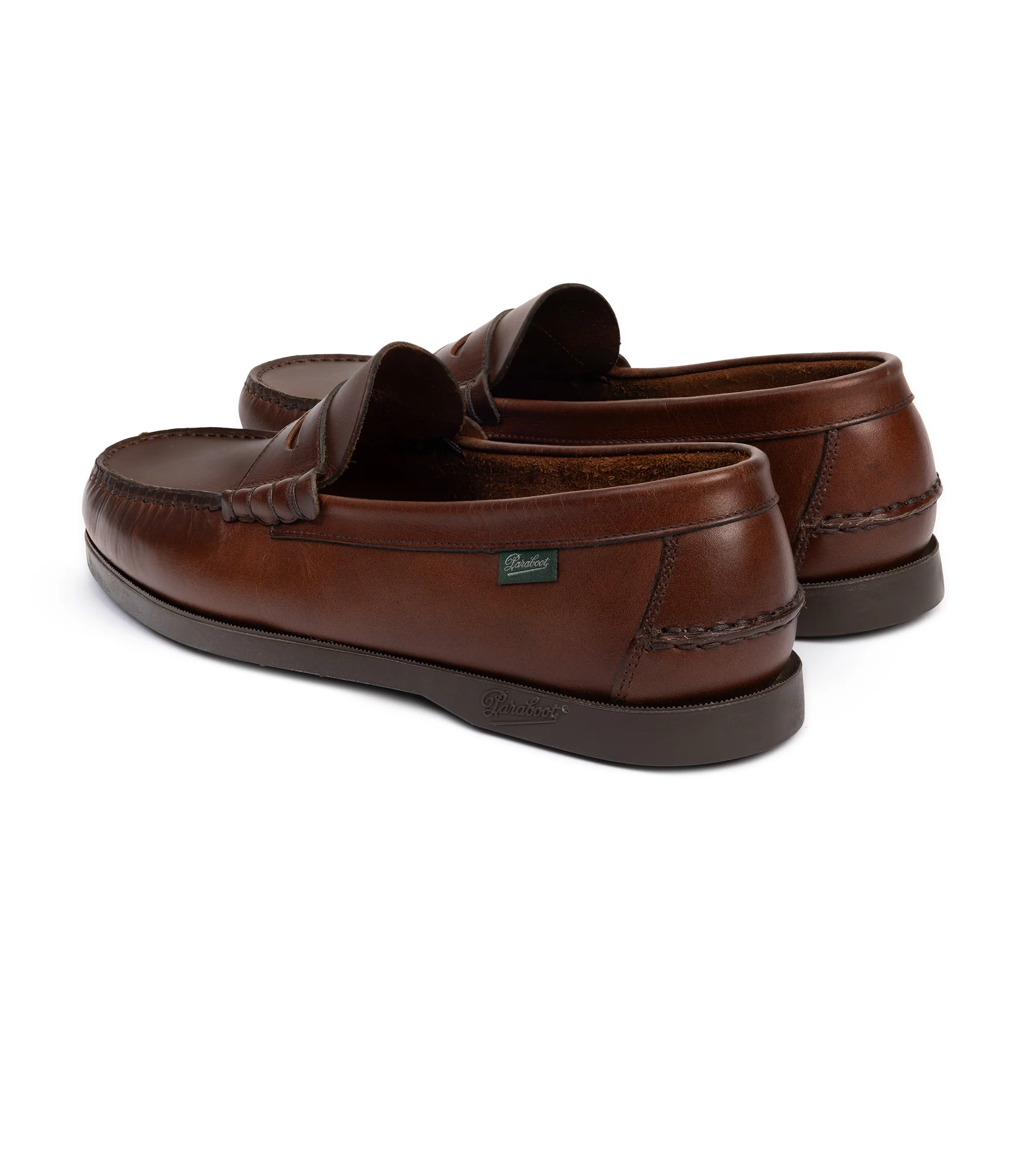 Paraboot Coraux Leather Loafer: Burgundy - Image 3