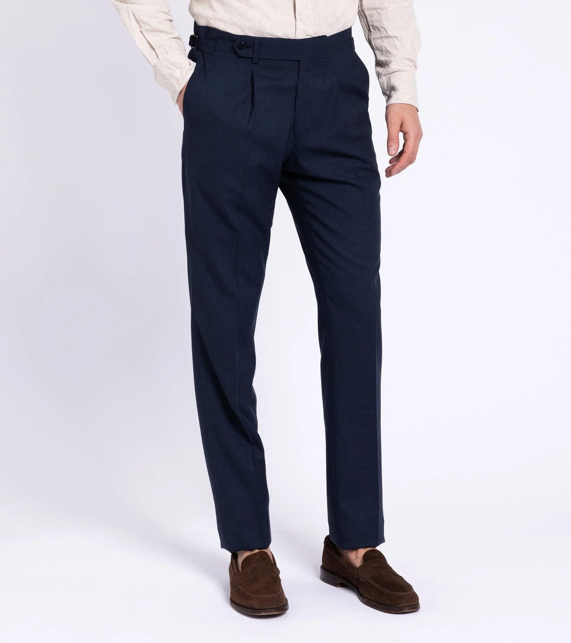 Ring Jacket Calm Twist Wool Suit: Slate Blue - Image 11