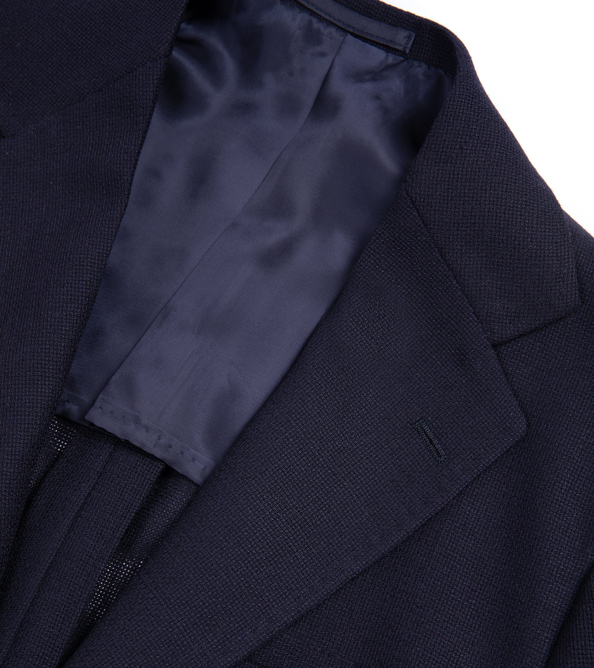 Ring Jacket Wool Mesh Balloon Jacket: Navy - Image 4