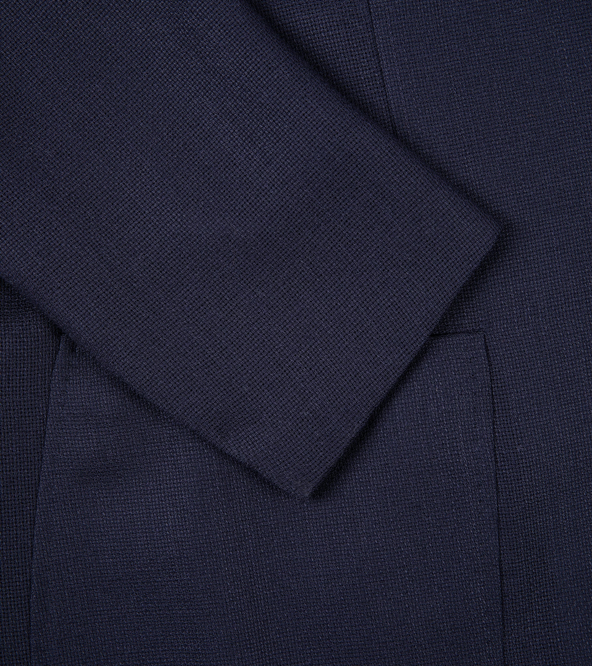 Ring Jacket Wool Mesh Balloon Jacket: Navy - Image 6
