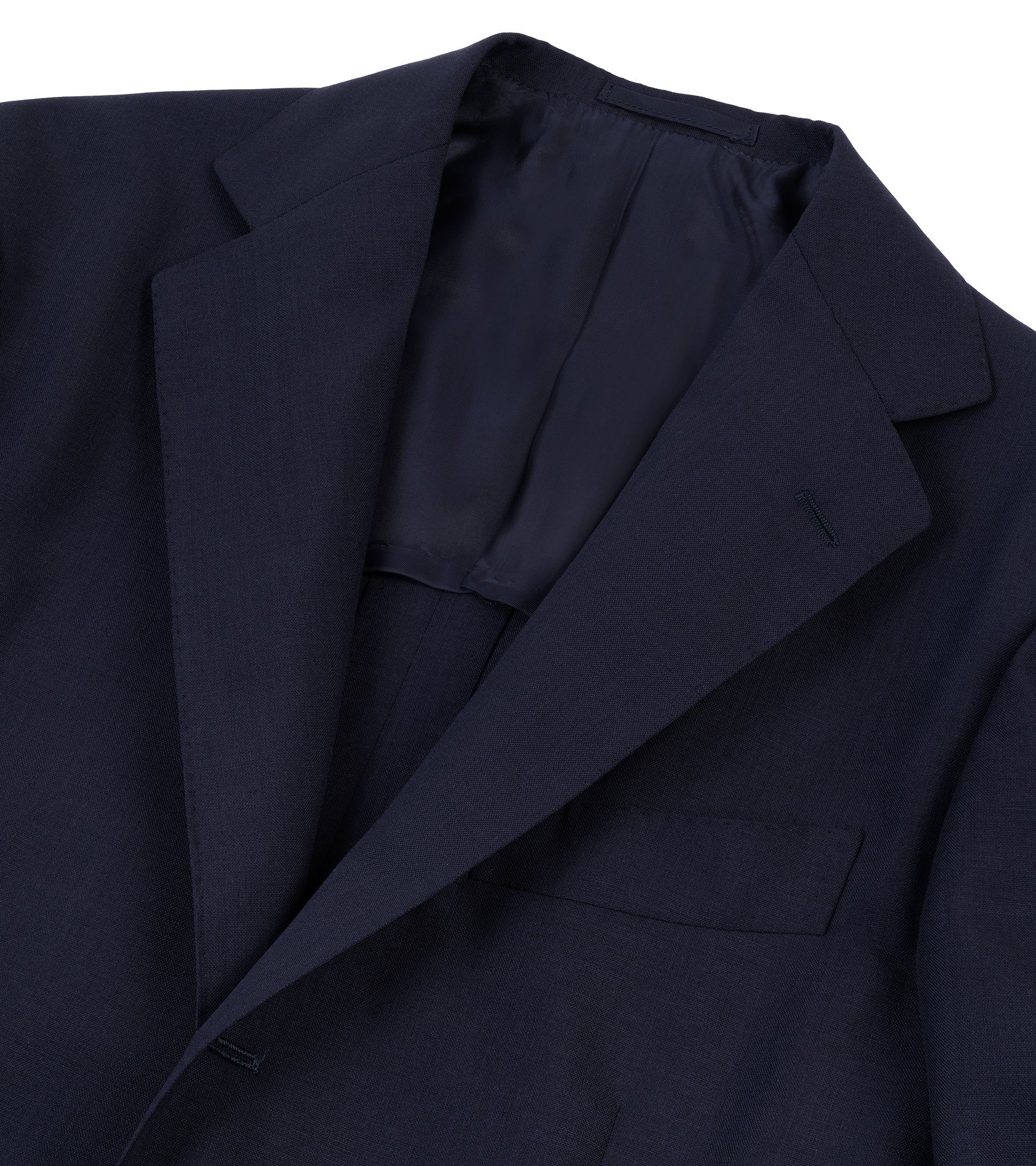 Ring Jacket Wool Mohair Suit: Navy - Image 4