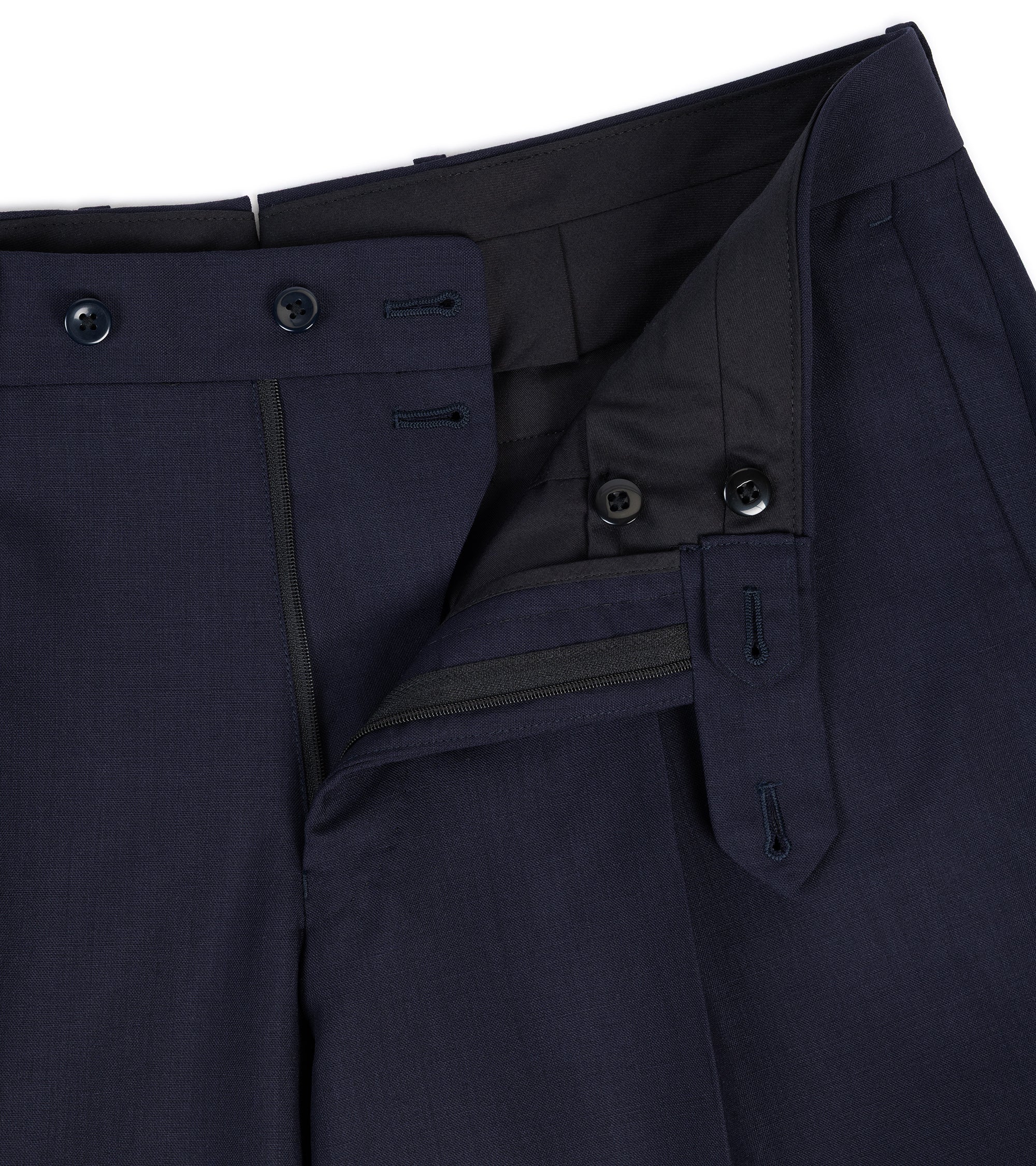 Ring Jacket Wool Mohair Suit: Navy - Image 7