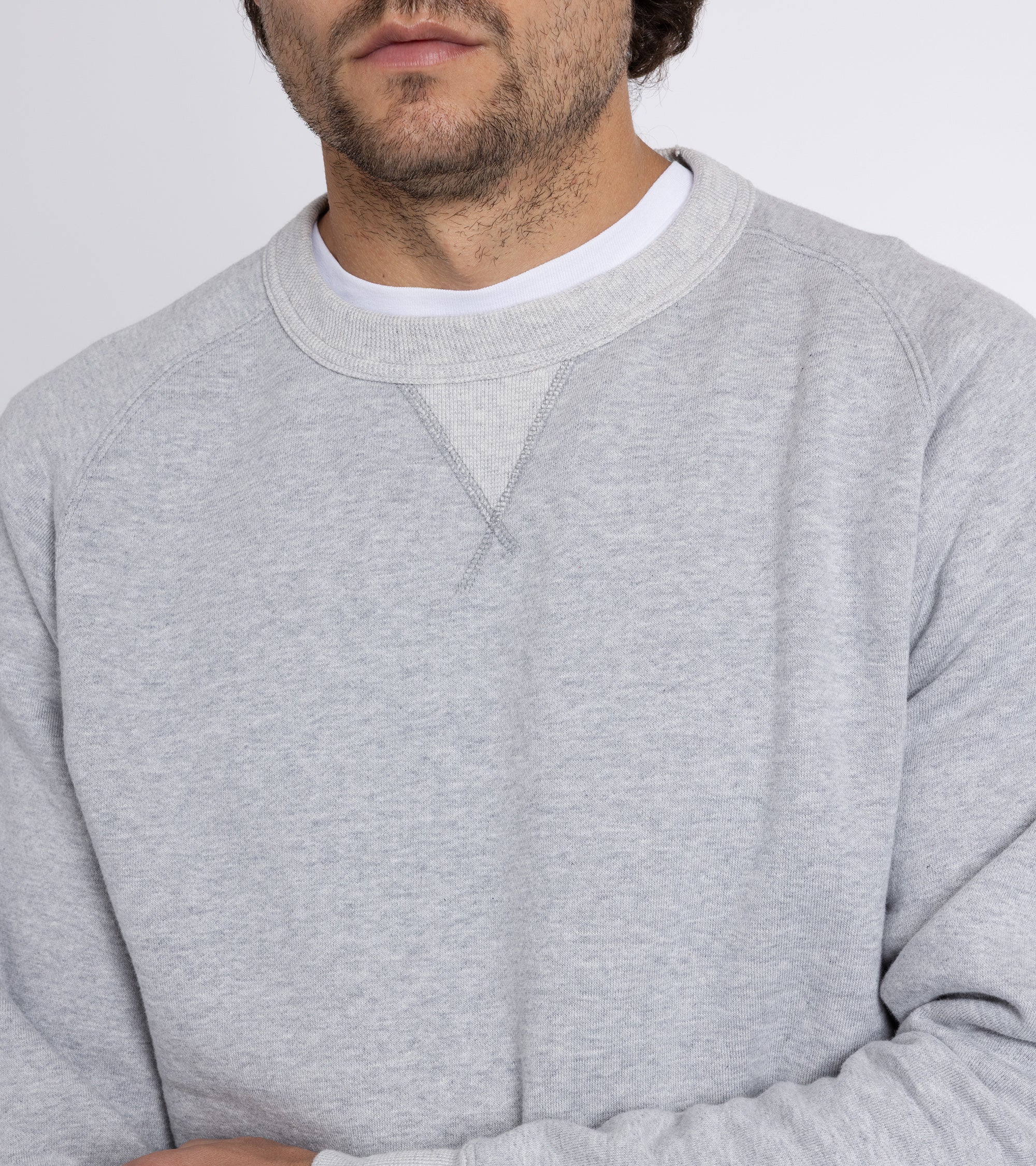 Sunray Sportswear Puamana Raglan Cotton Sweatshirt: Hambledon Grey - Image 5
