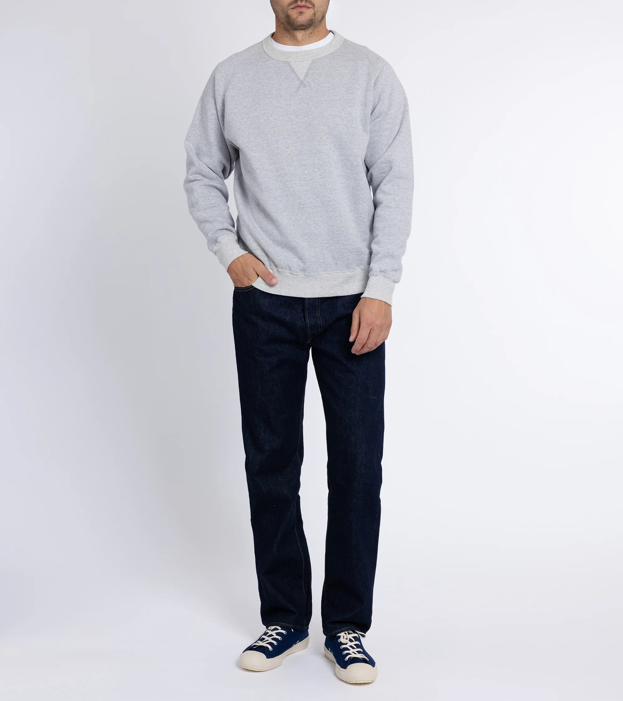 Sunray Sportswear Puamana Raglan Cotton Sweatshirt: Hambledon Grey - Image 6