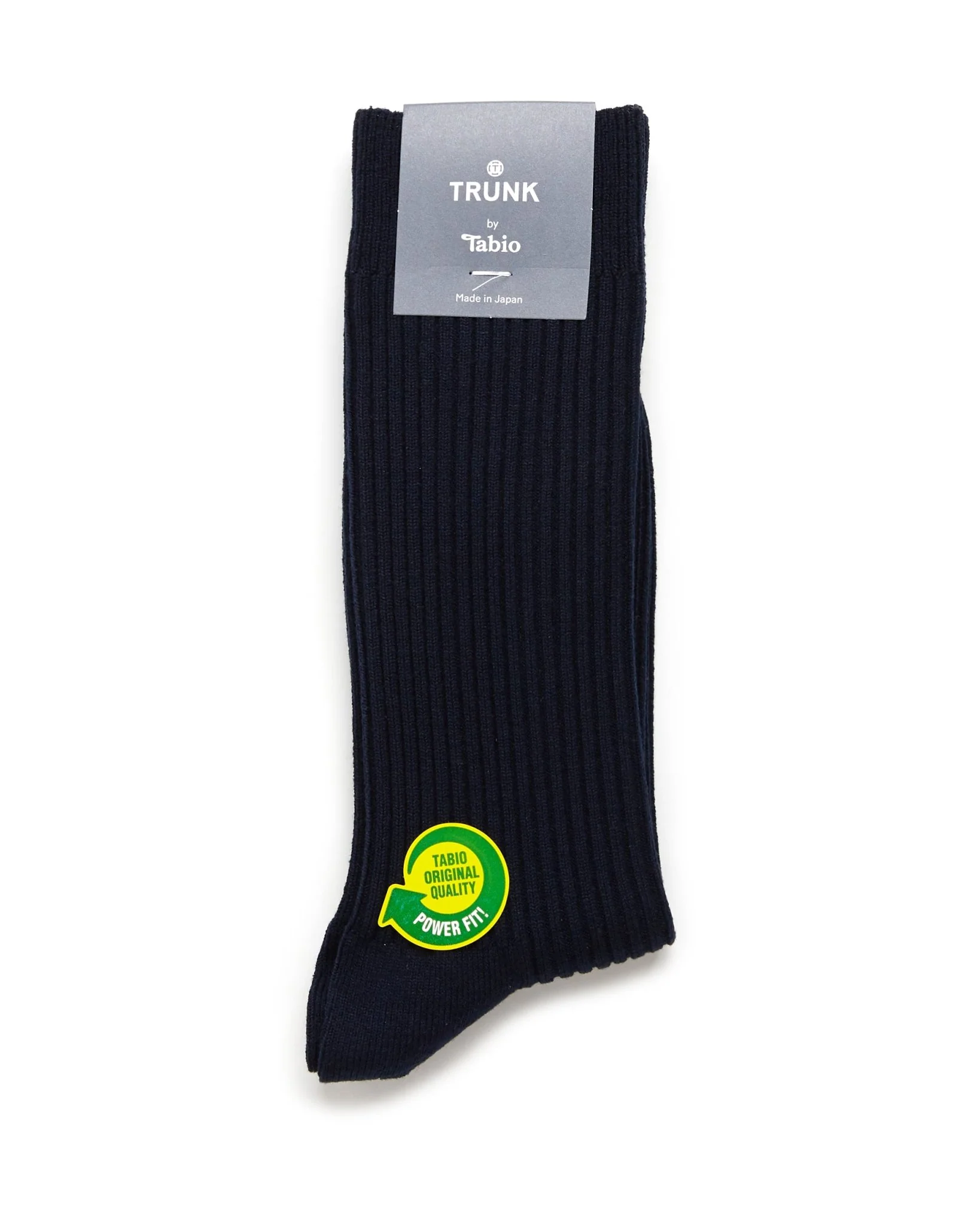 Tabio Power Fit Crew Socks: Navy - Image 3