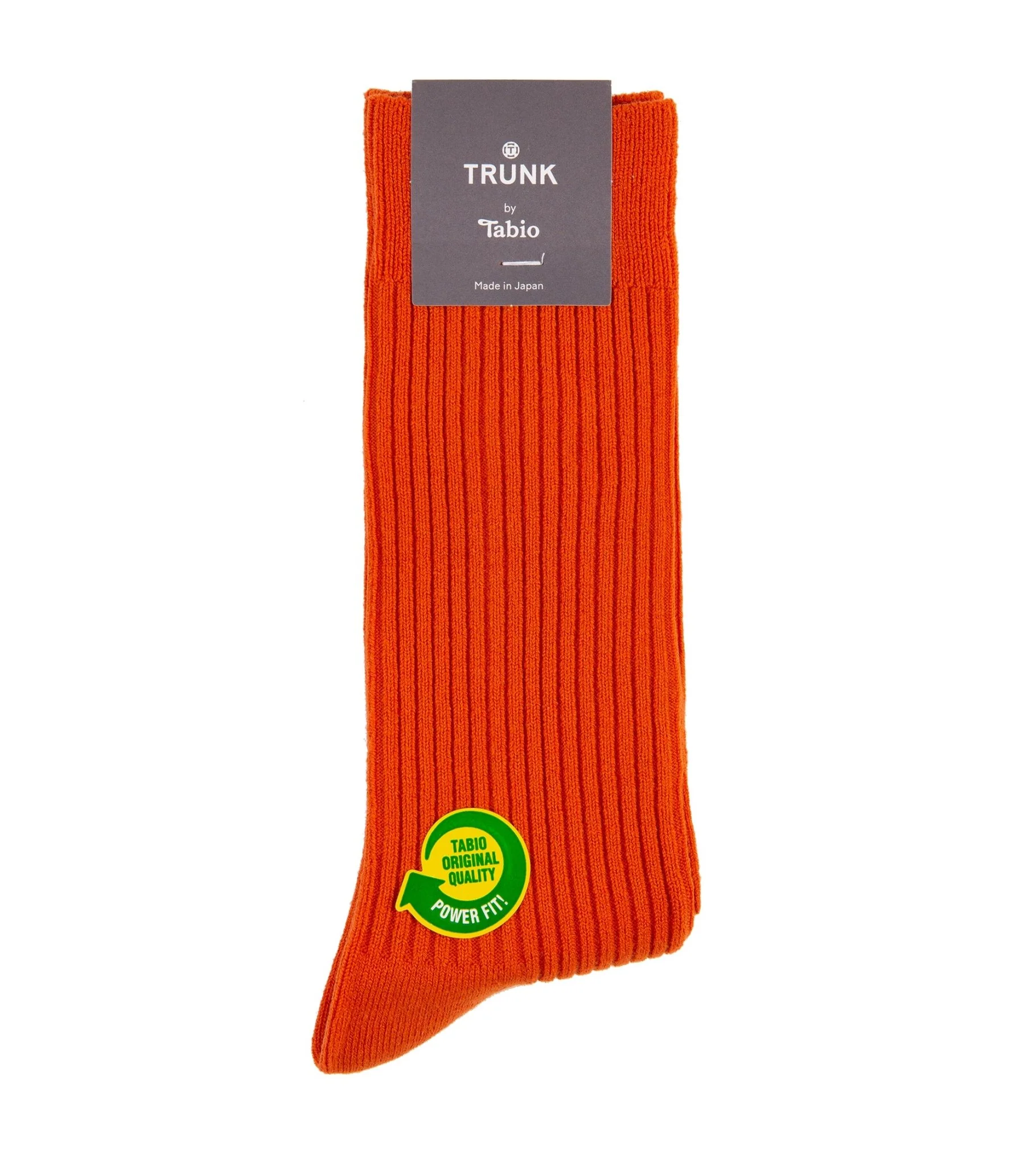 Tabio Power Fit Crew Socks: Orange - Image 3