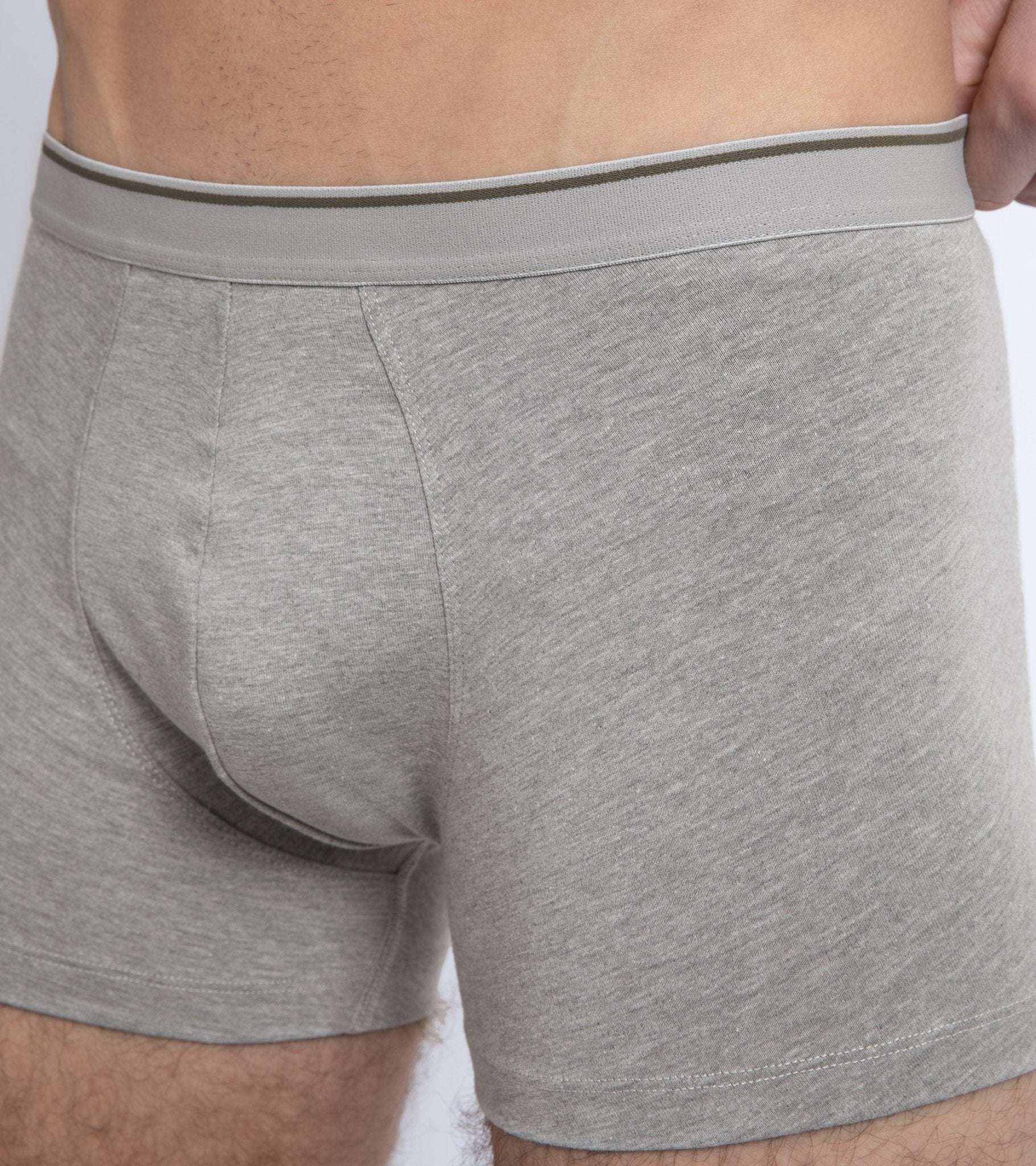 Trunk 2 Pack Organic Cotton Boxer Briefs: Grey Marl - Image 6