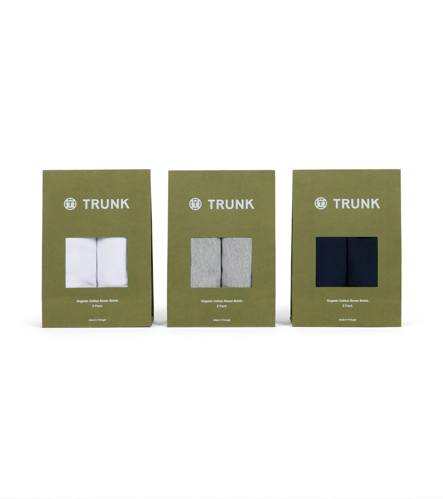 Trunk 2 Pack Organic Cotton Boxer Briefs: Grey Marl - Image 8