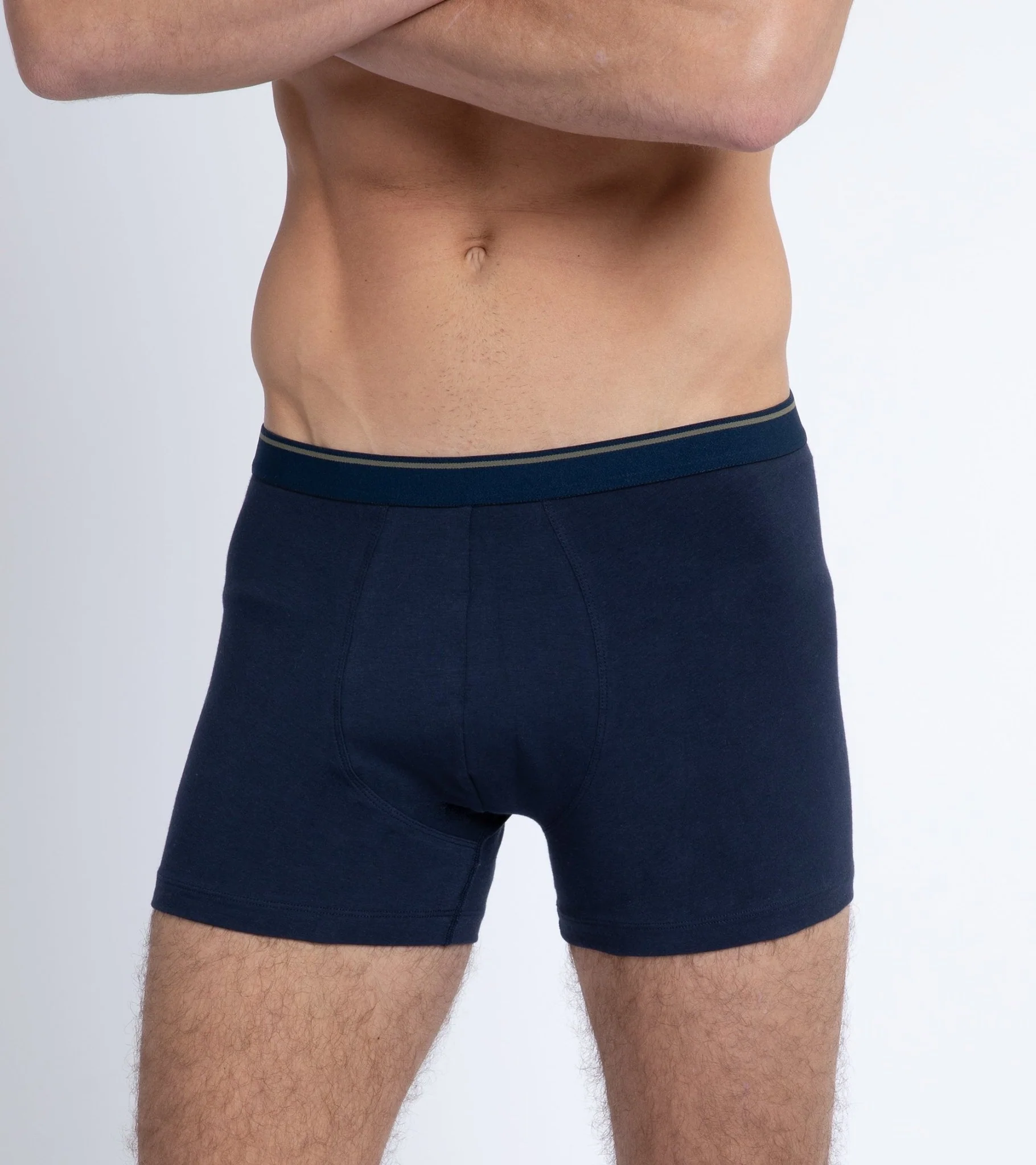 Trunk 2 Pack Organic Cotton Boxer Briefs: Navy - Image 3