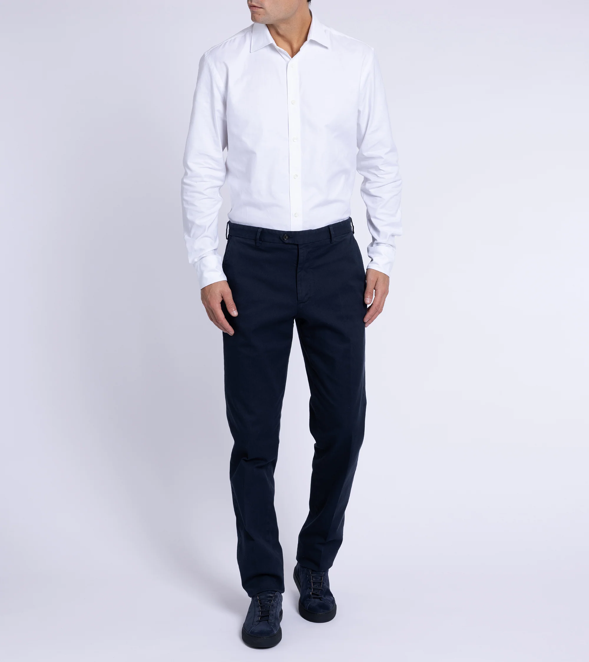Trunk Austin Cotton Oxford Shirt: White - Image 7