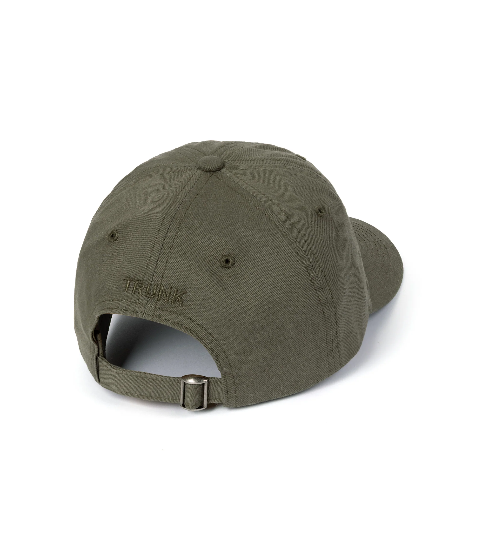 Trunk Brushed Cotton Twill Baseball Cap: Olive - Image 3