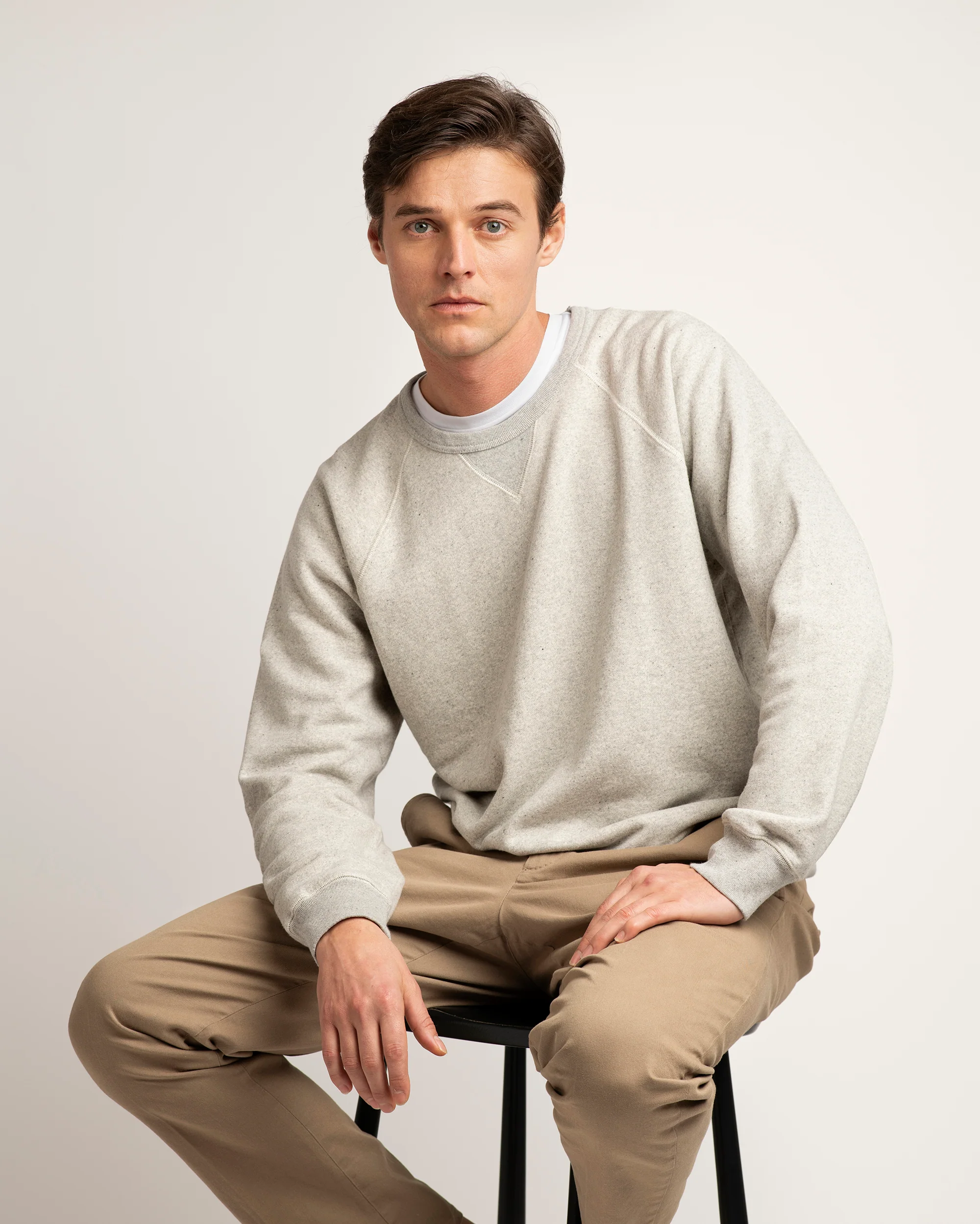 Trunk Cooper Cotton Crew Neck Sweatshirt: Grey - Image 7