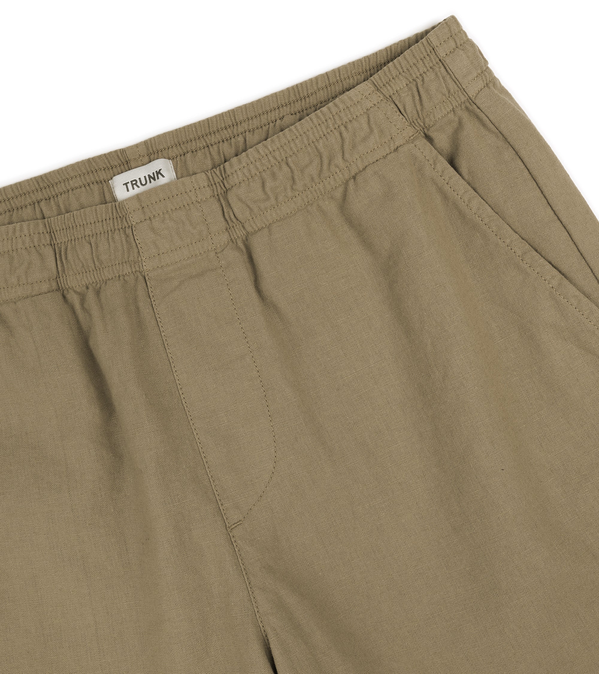 Trunk Cotton Linen Easy Shorts: Khaki - Image 3