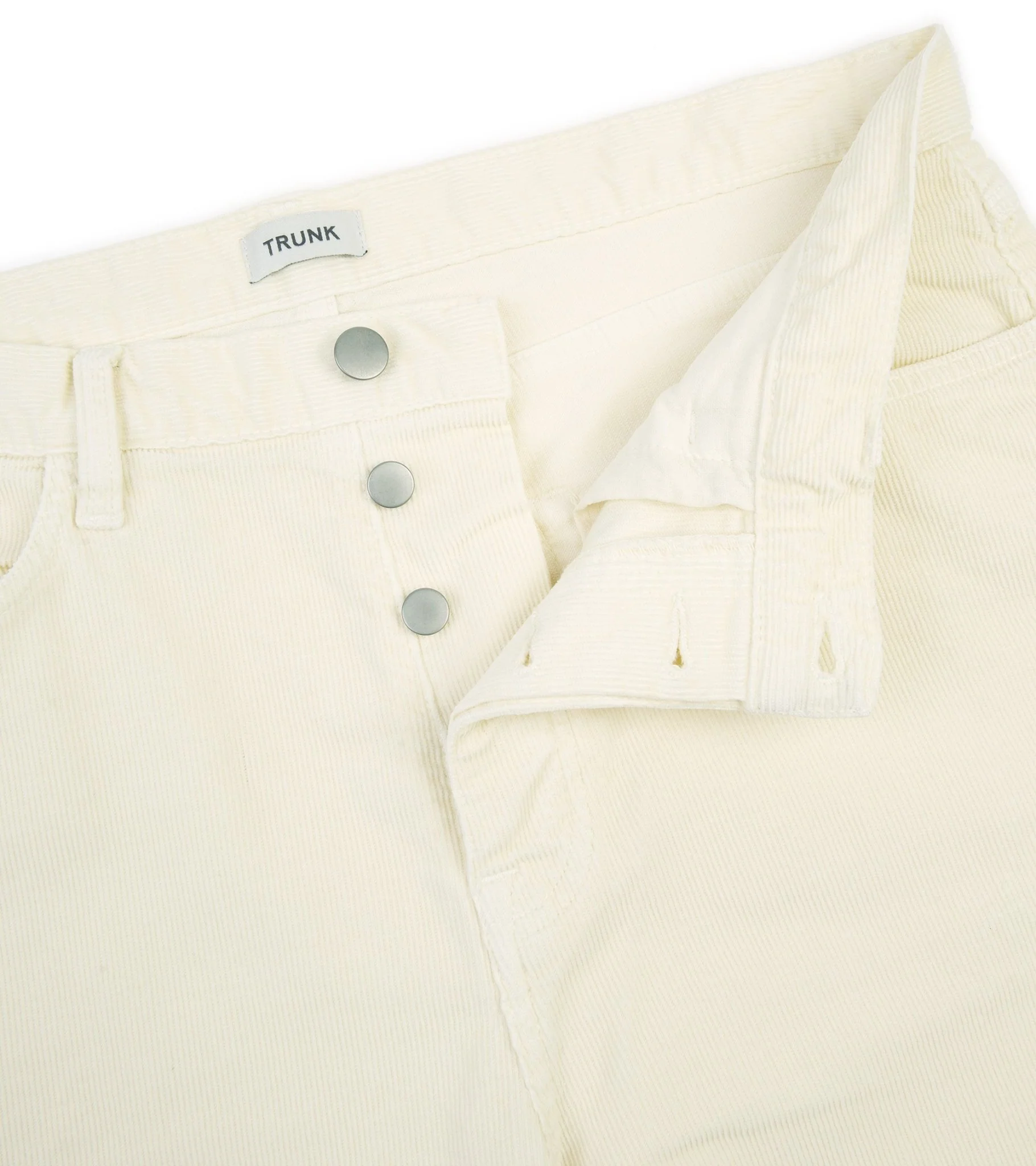 Trunk Duke Corduroy 5 Pocket Trousers: Off White - Image 3