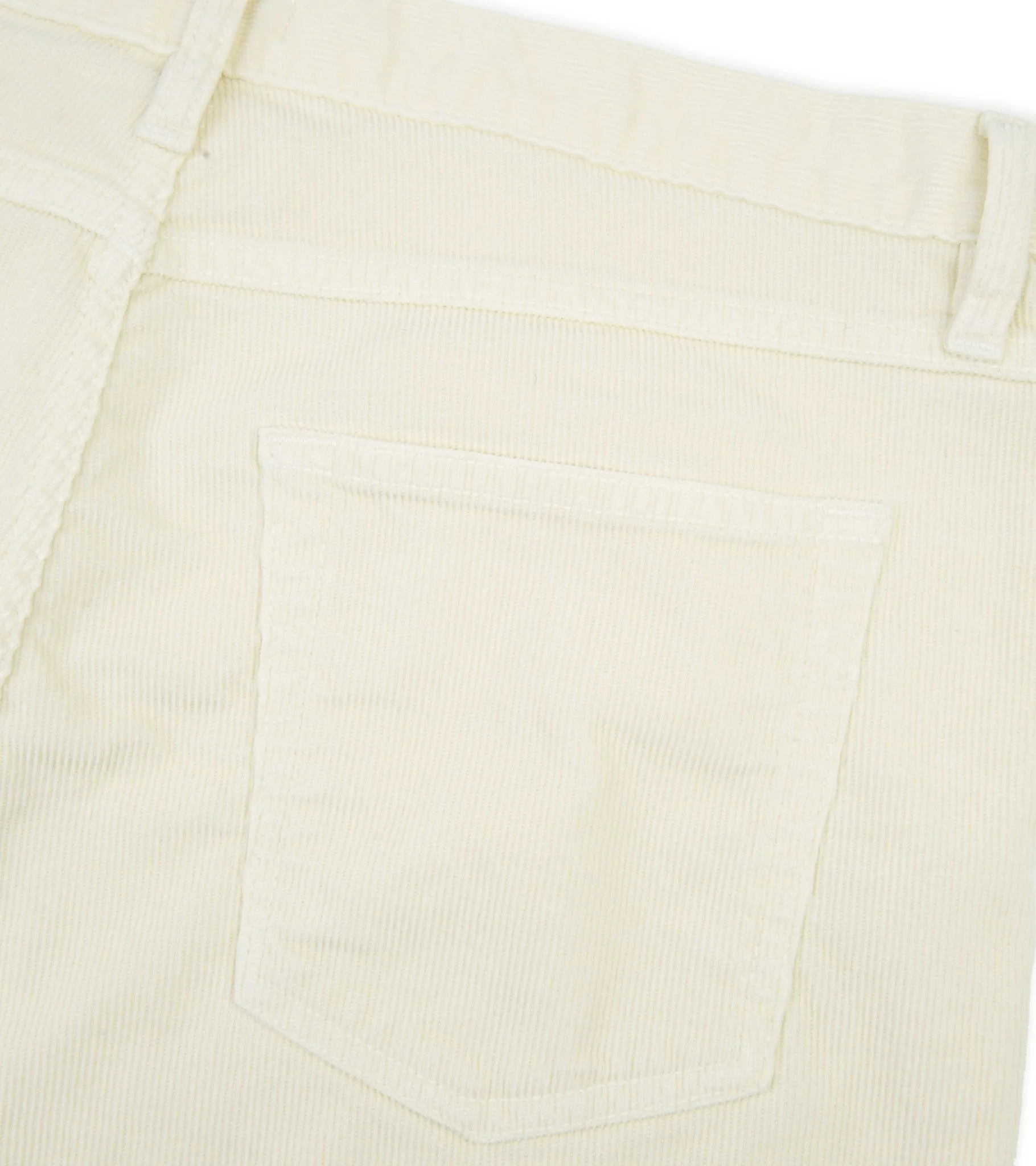 Trunk Duke Corduroy 5 Pocket Trousers: Off White - Image 4