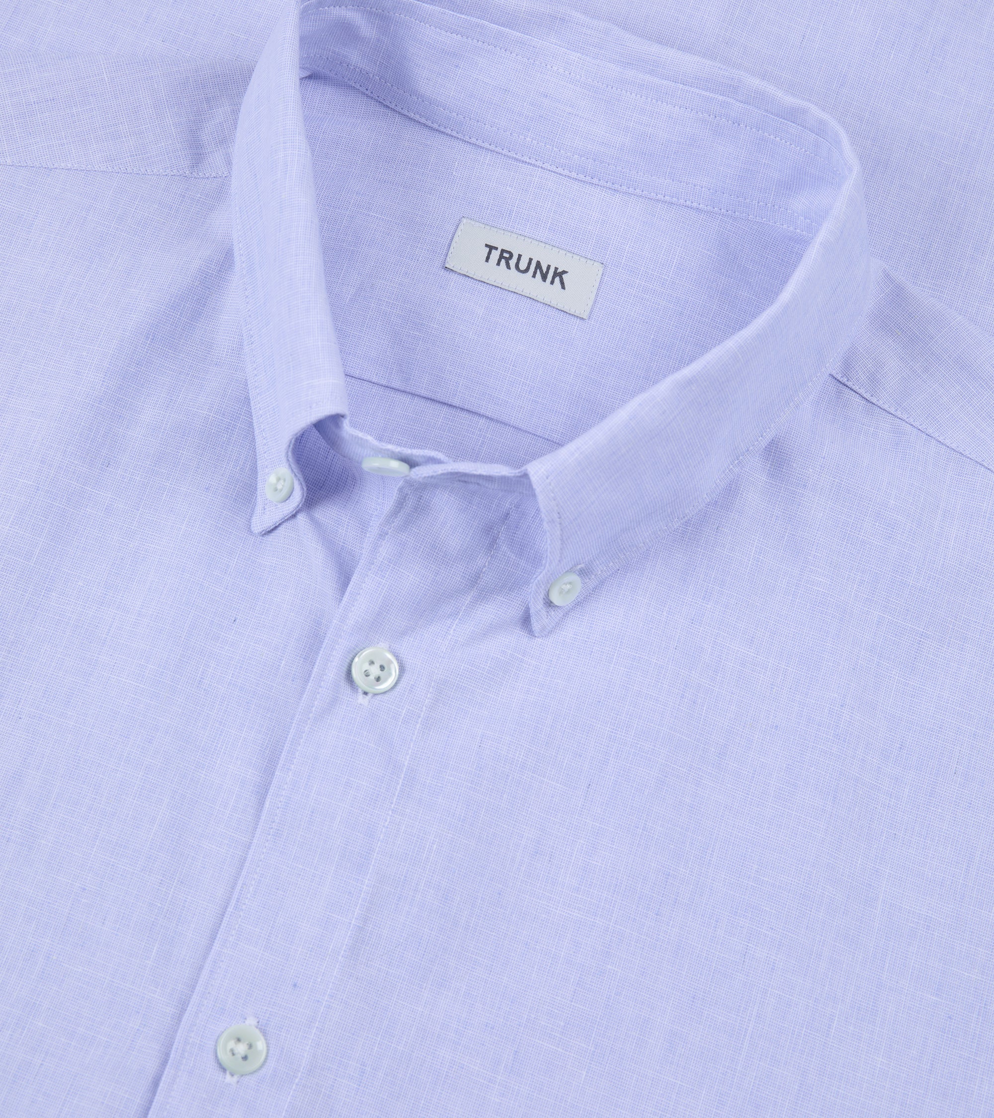 Trunk Eldon Cotton Linen Shirt: Light Blue - Image 3