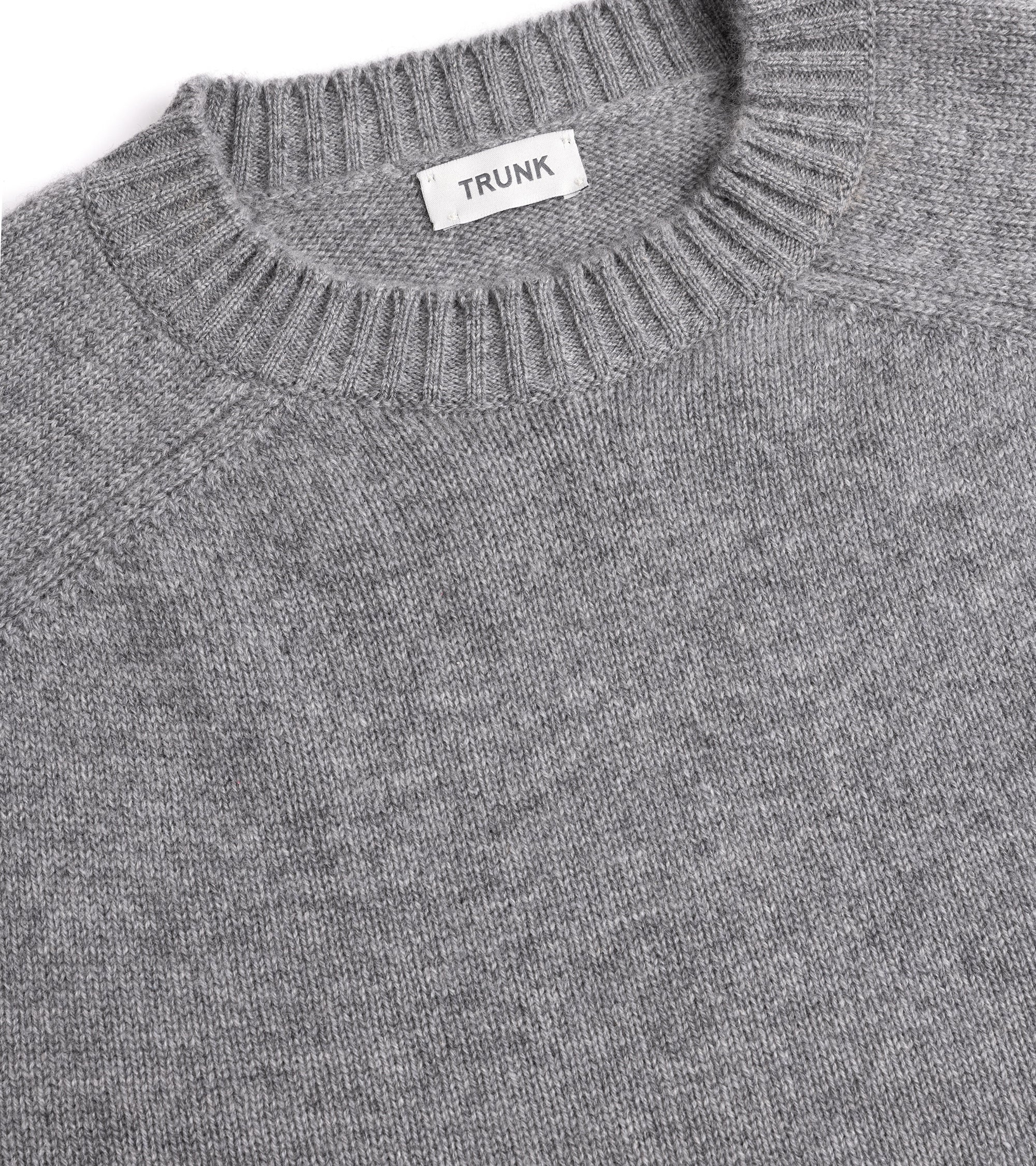 Trunk Fleet Cashmere Crew Neck Sweater: Grey - Image 3