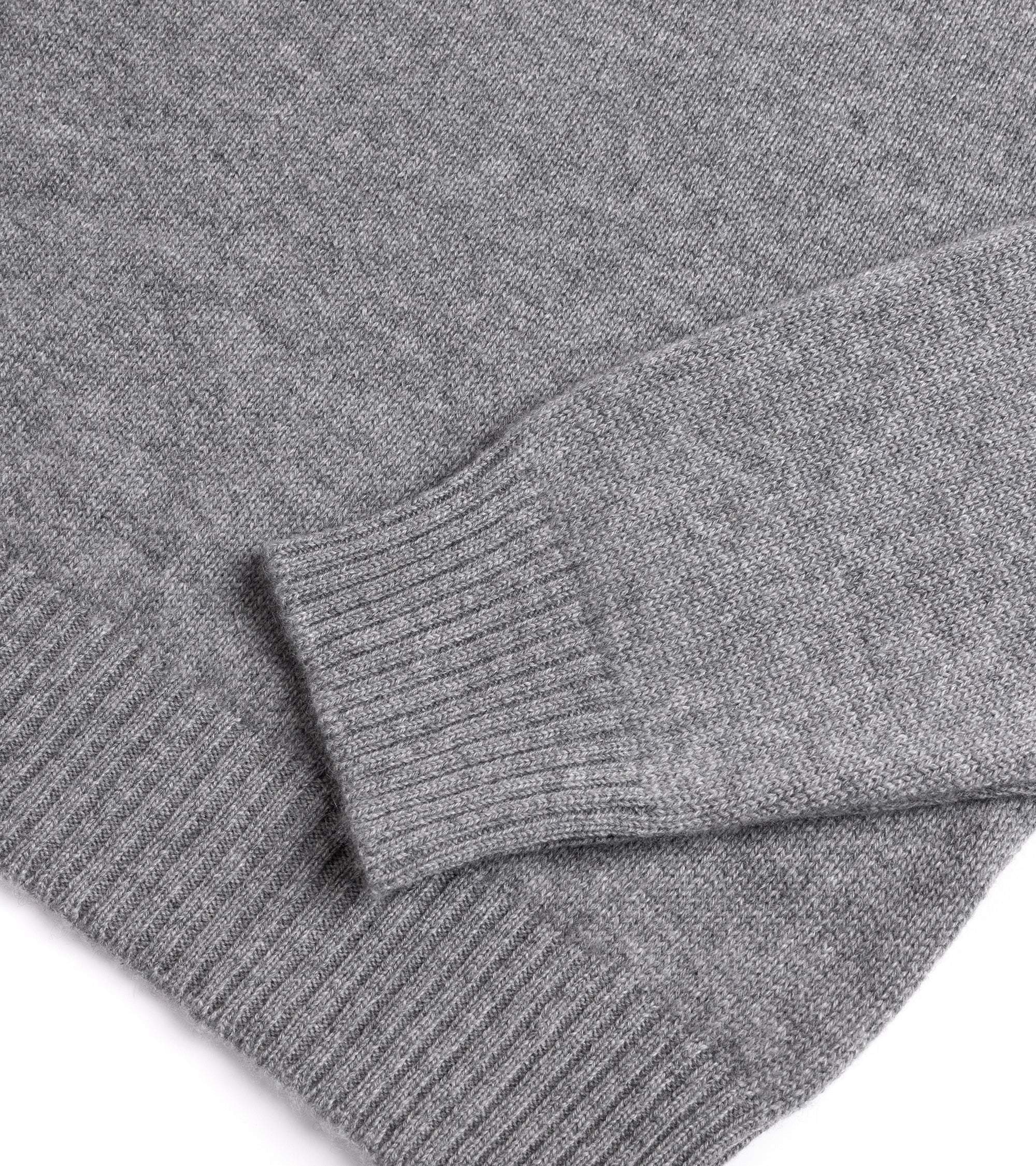Trunk Fleet Cashmere Crew Neck Sweater: Grey - Image 4