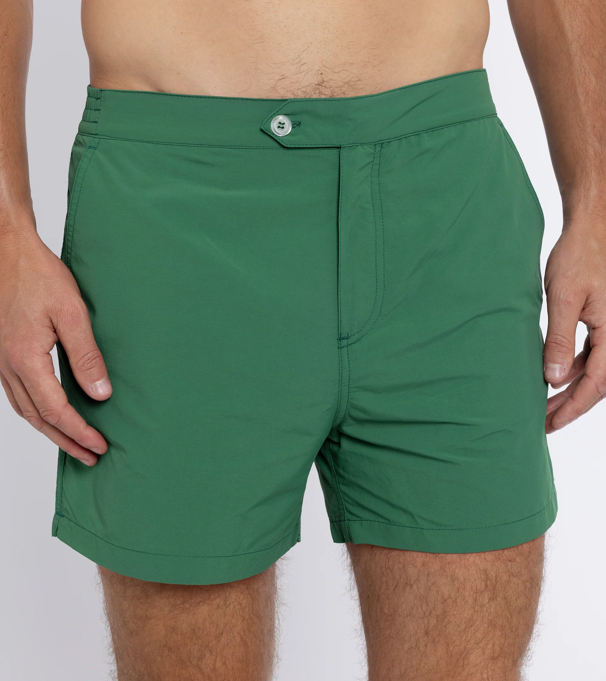 Trunk Foley Swim Shorts: Green - Image 5
