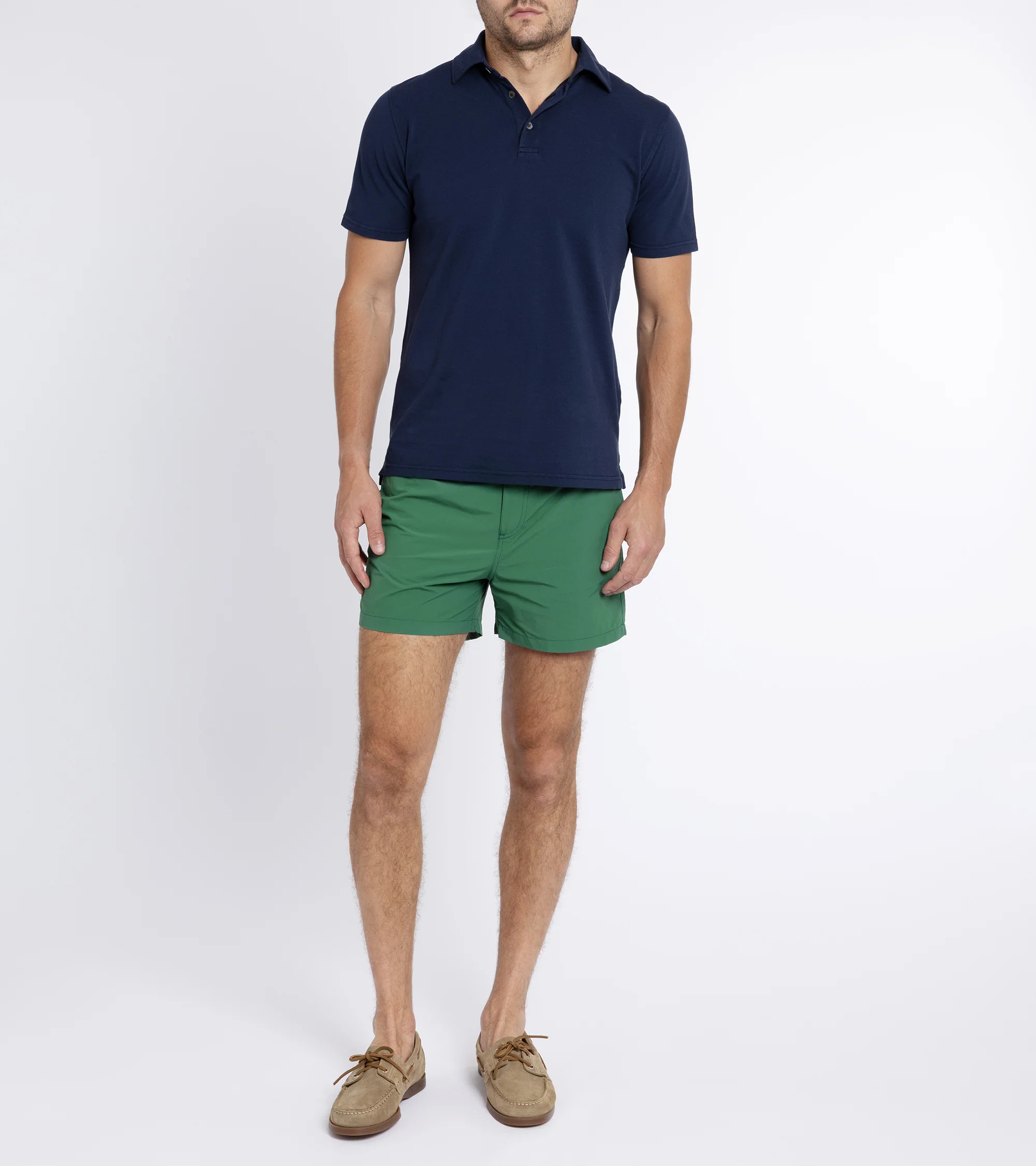Trunk Foley Swim Shorts: Green - Image 7
