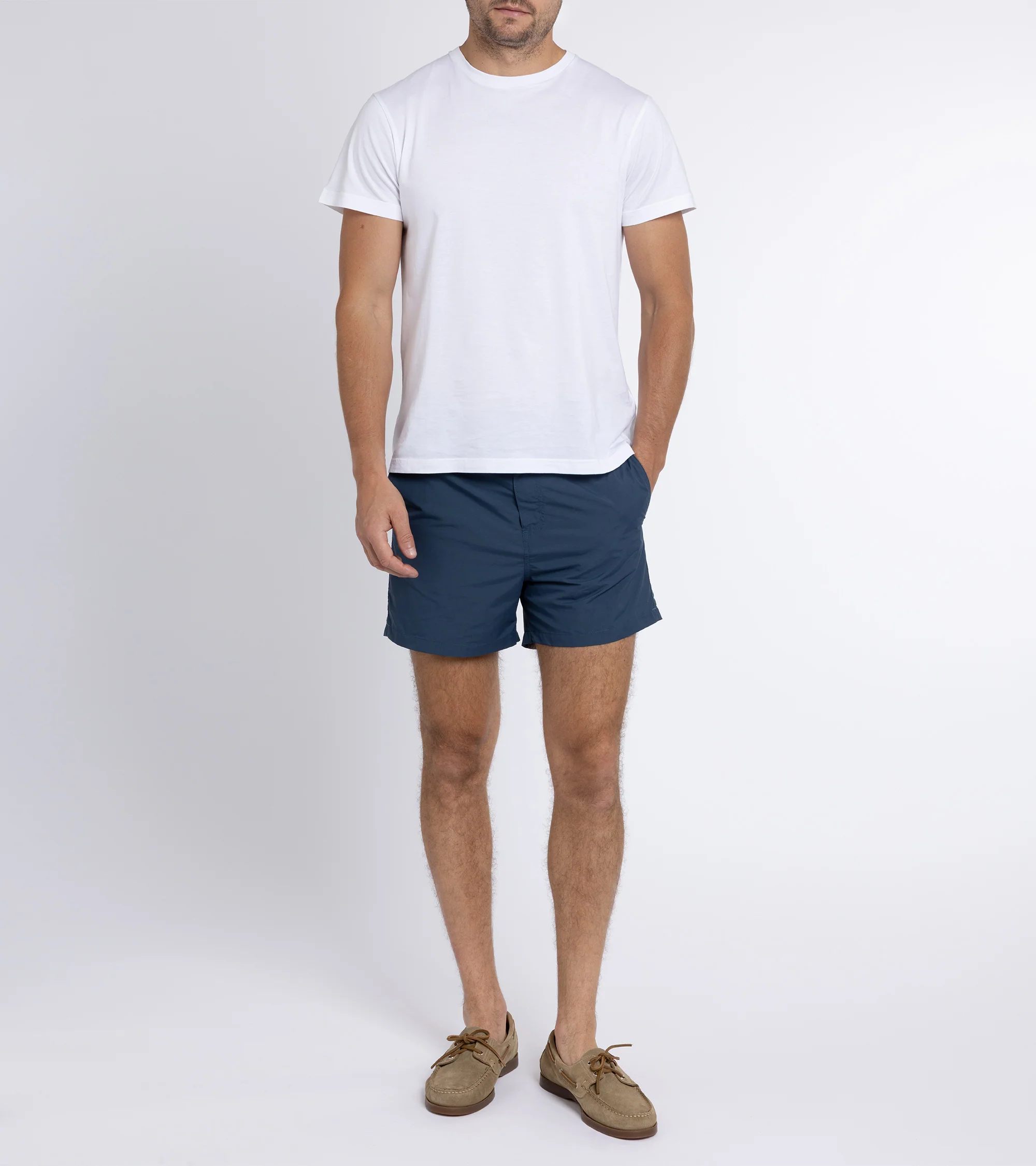 Trunk Foley Swim Shorts: Navy - Image 7