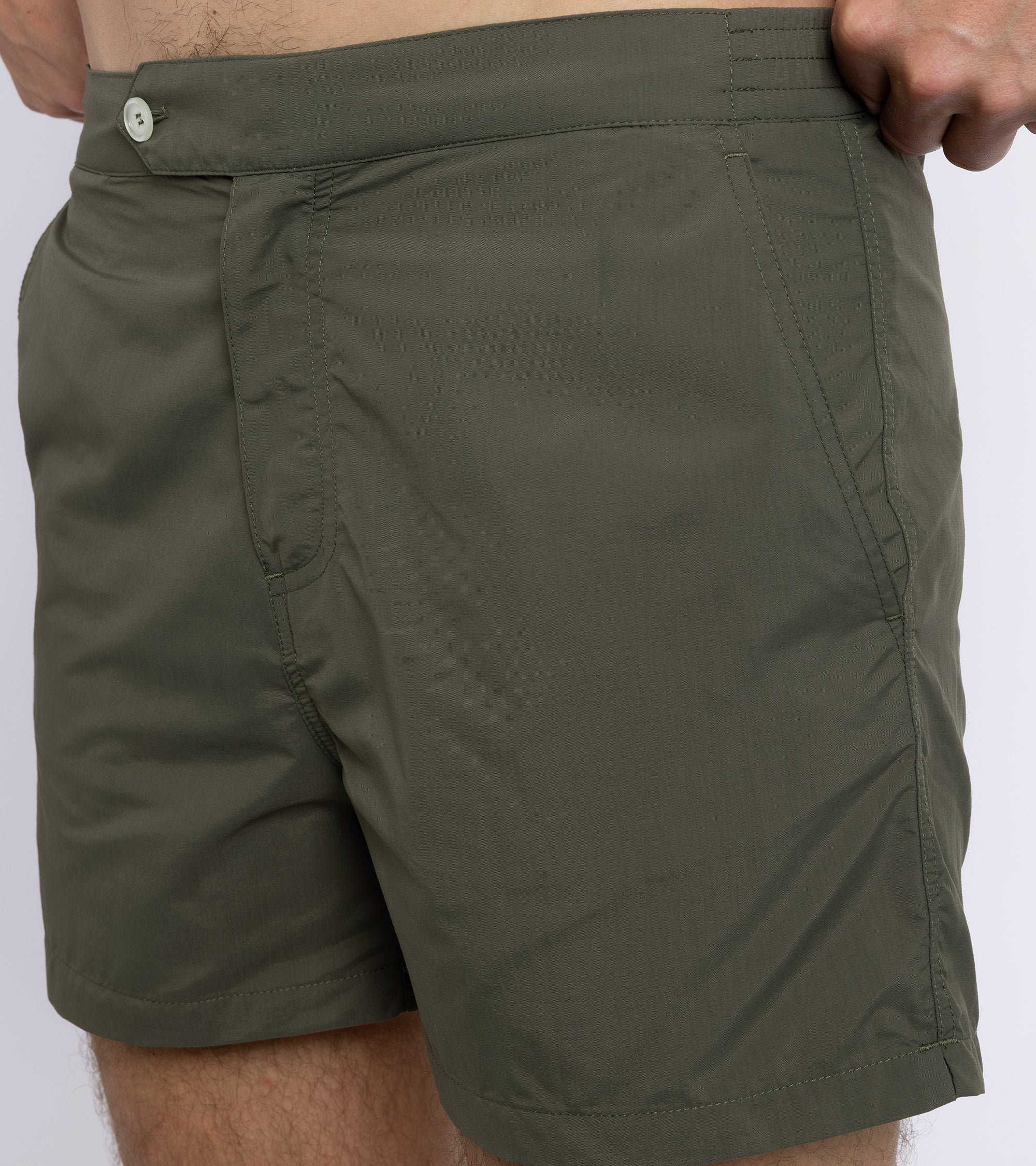Trunk Foley Swim Shorts: Olive - Image 6
