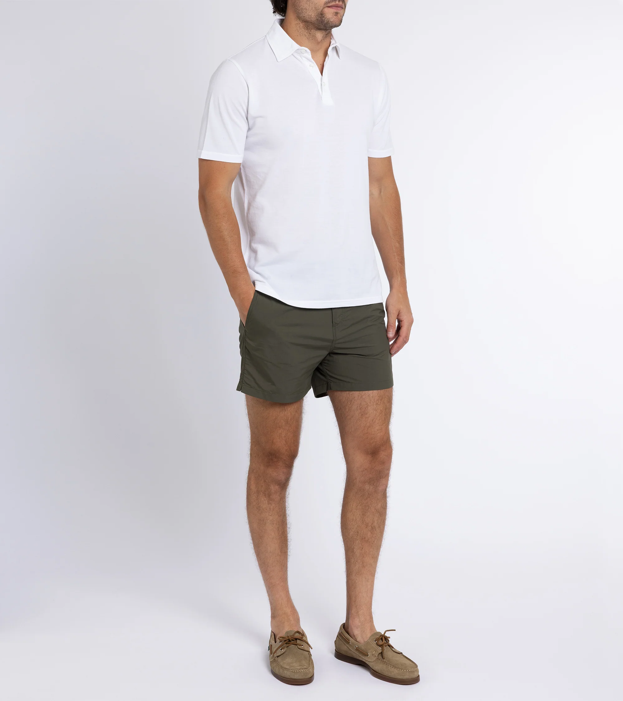 Trunk Foley Swim Shorts: Olive - Image 8