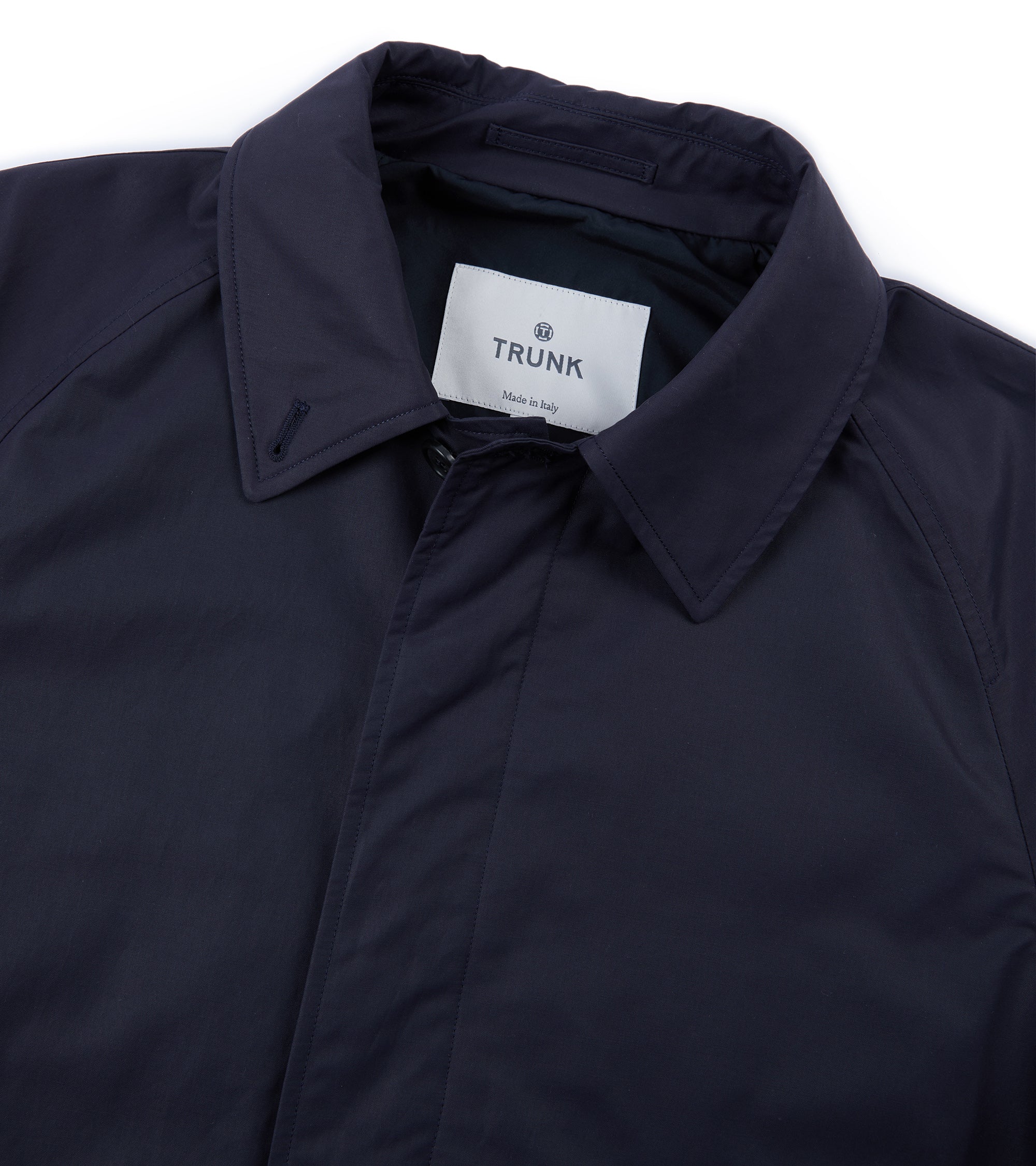 Trunk Harding Cotton Blend Raincoat: Navy - Image 3